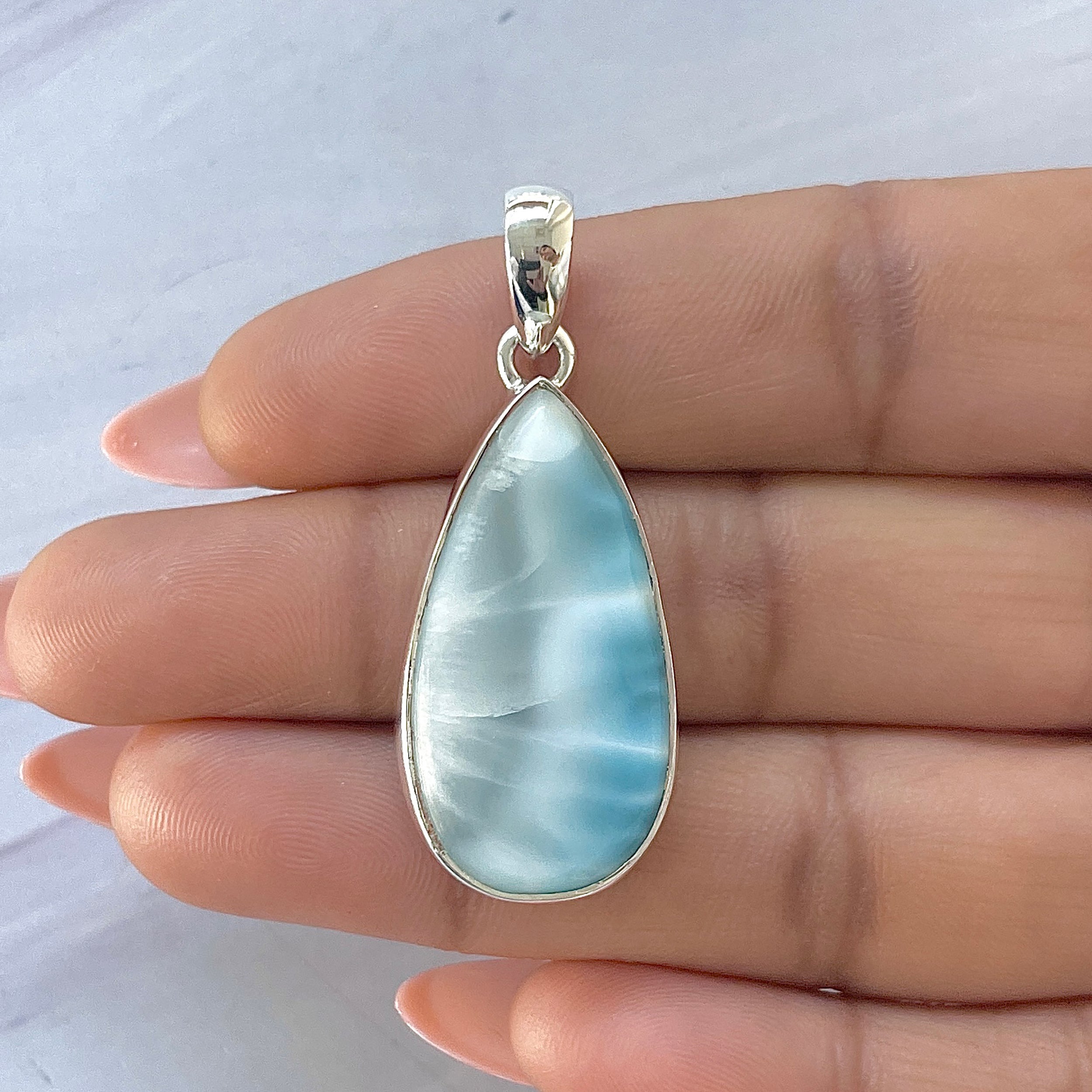 Larimar Pendant-(LAR-P-1670.)