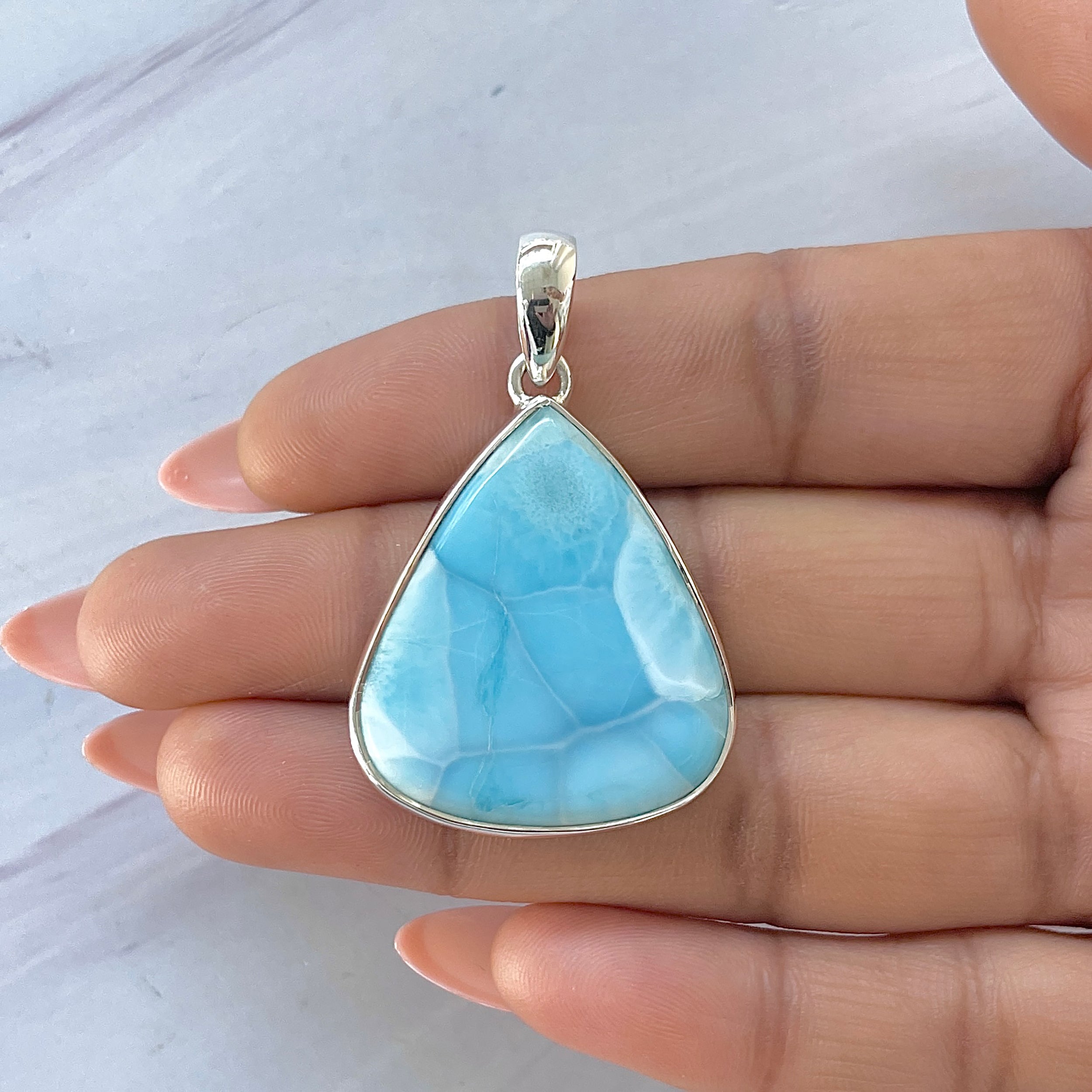 Larimar Pendant-(LAR-P-1671.)