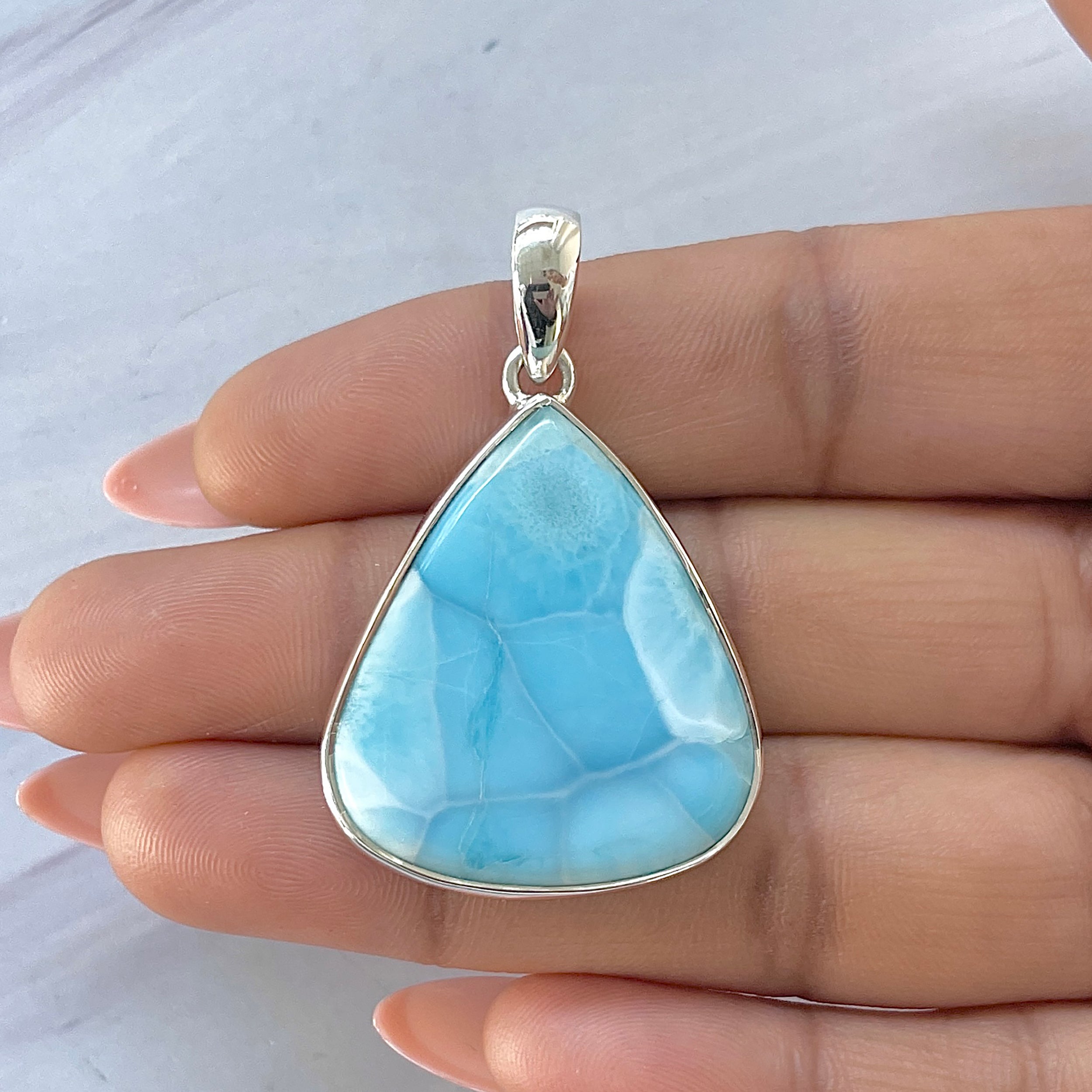 Larimar Pendant-(LAR-P-1671.)
