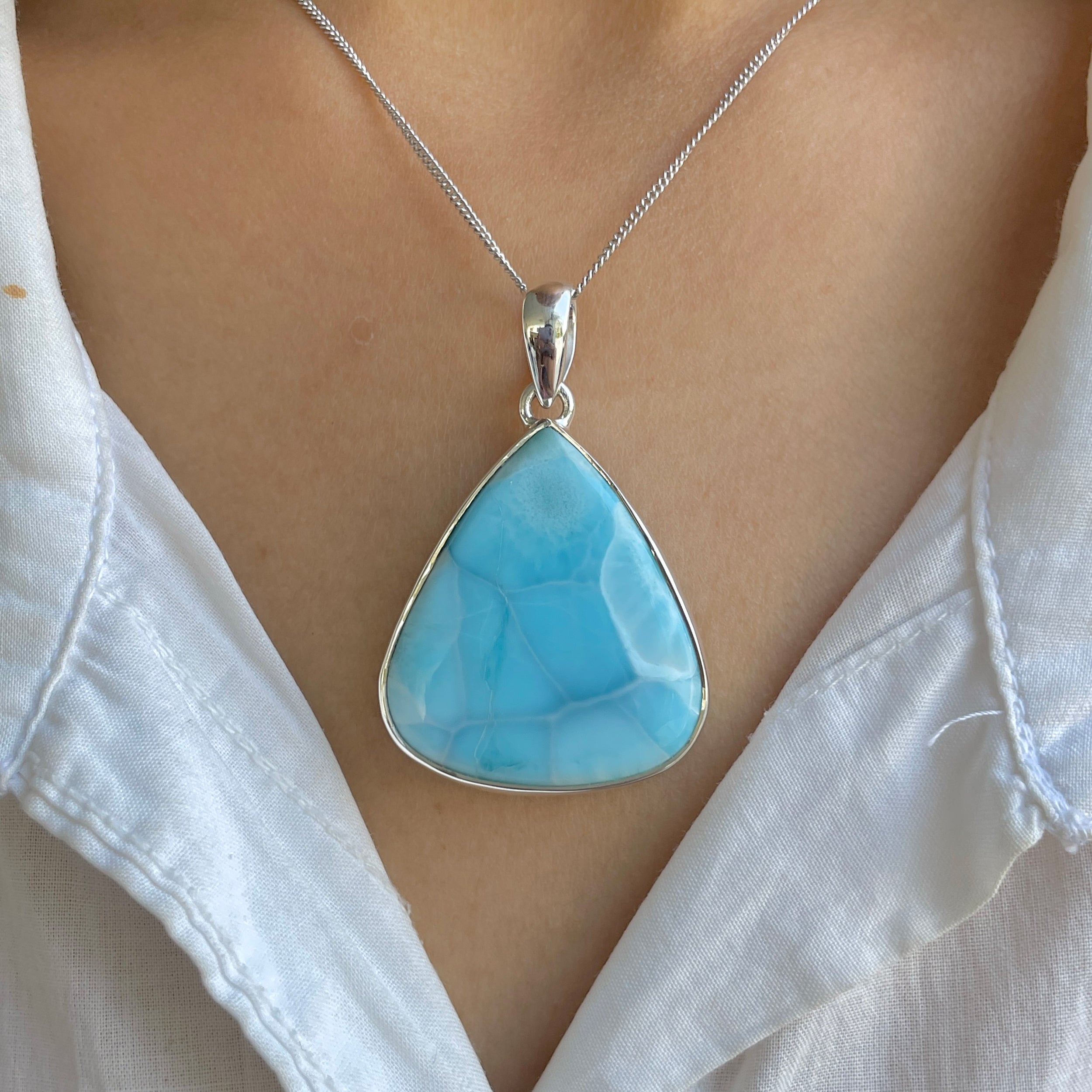 Larimar Pendant-(LAR-P-1671.)