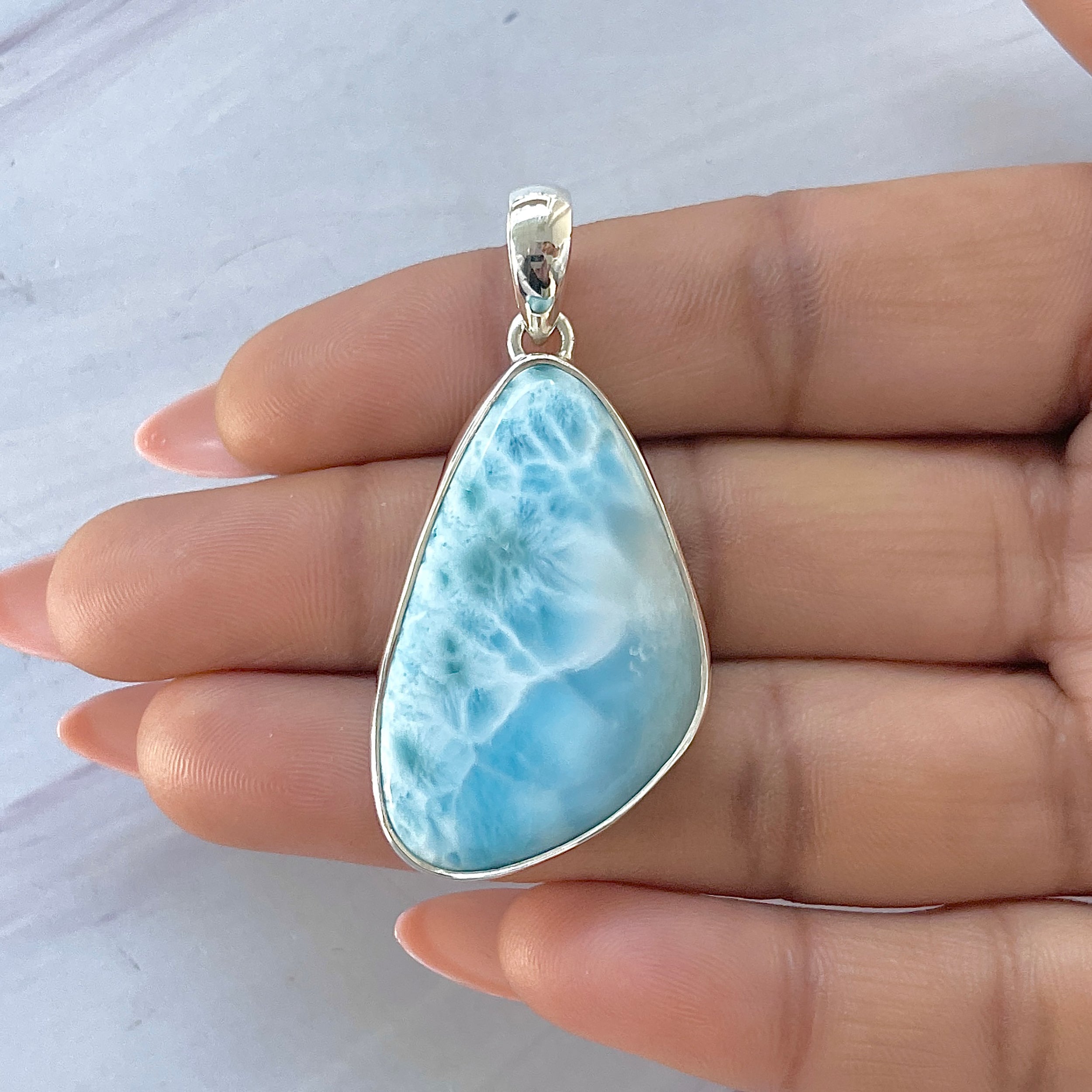 Larimar Pendant-(LAR-P-1672.)