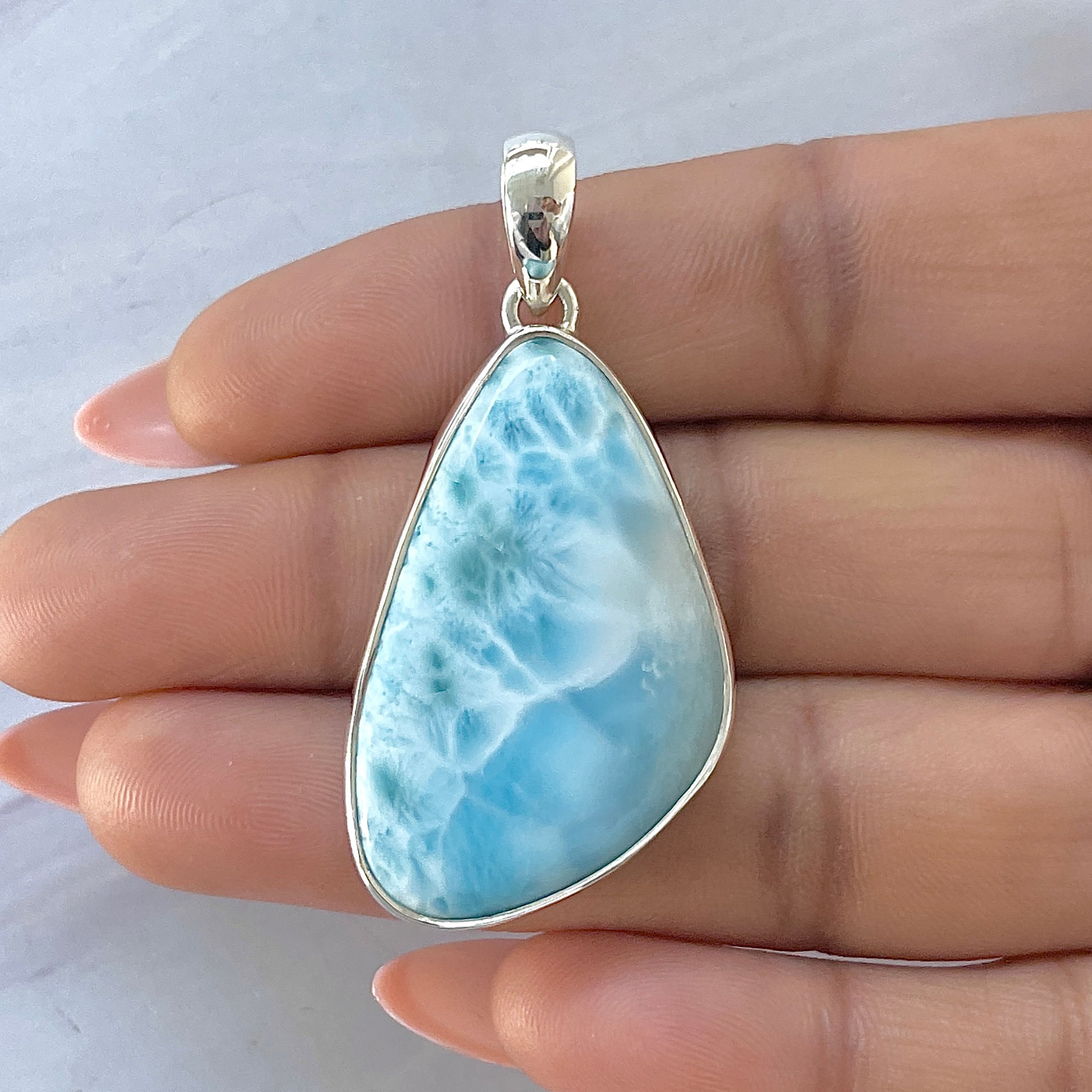 Larimar Pendant-(LAR-P-1672.)