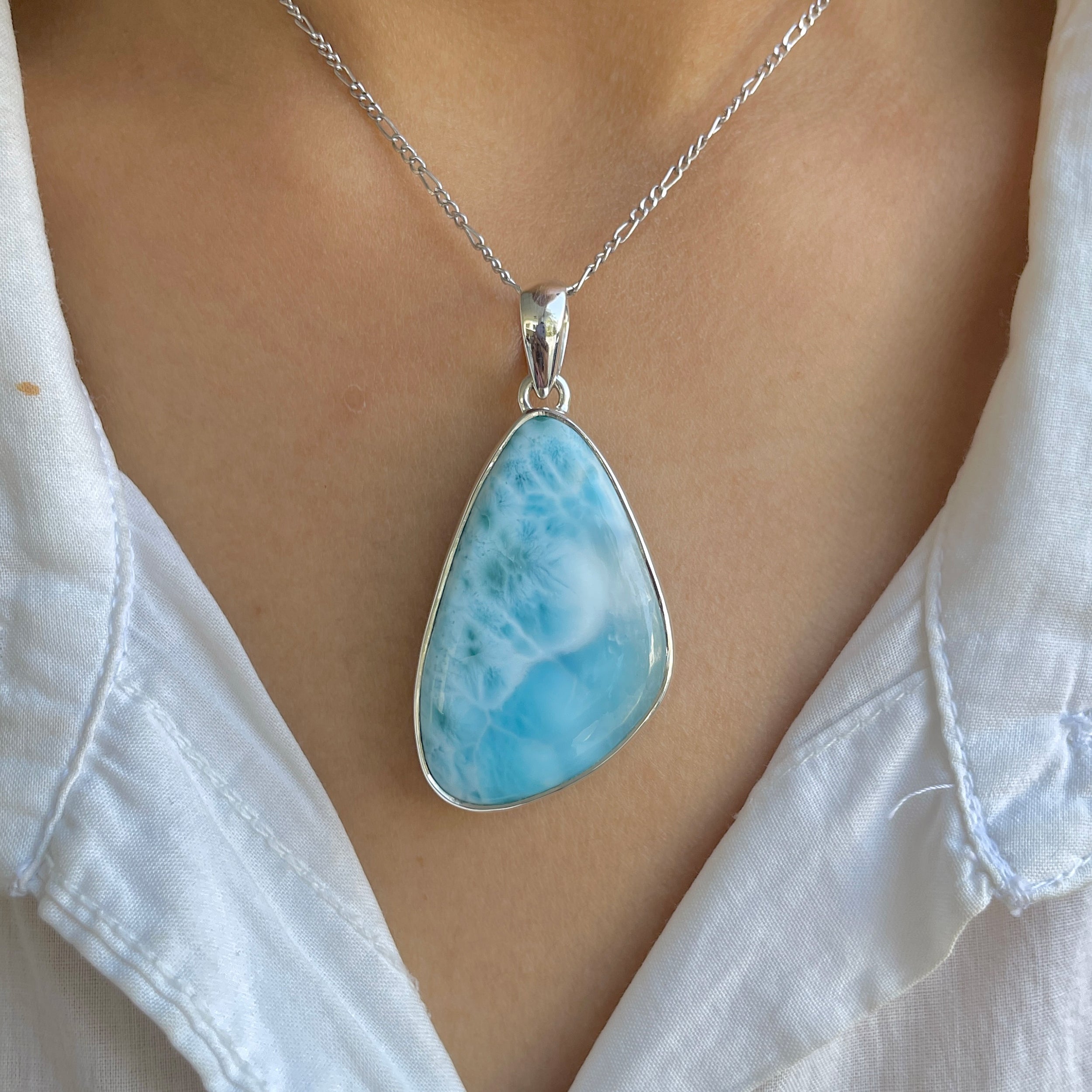 Larimar Pendant-(LAR-P-1672.)