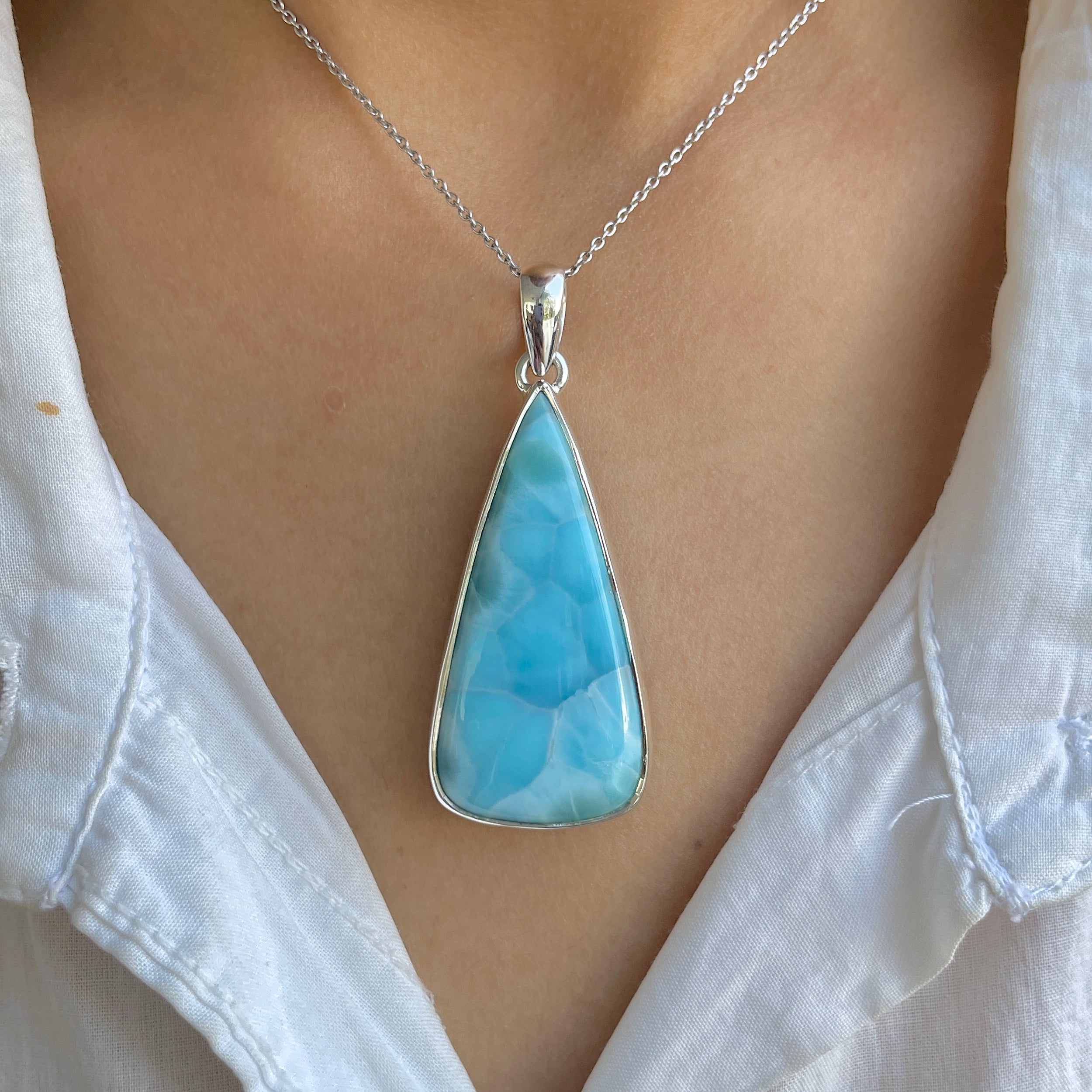 Larimar Pendant-(LAR-P-1674.)