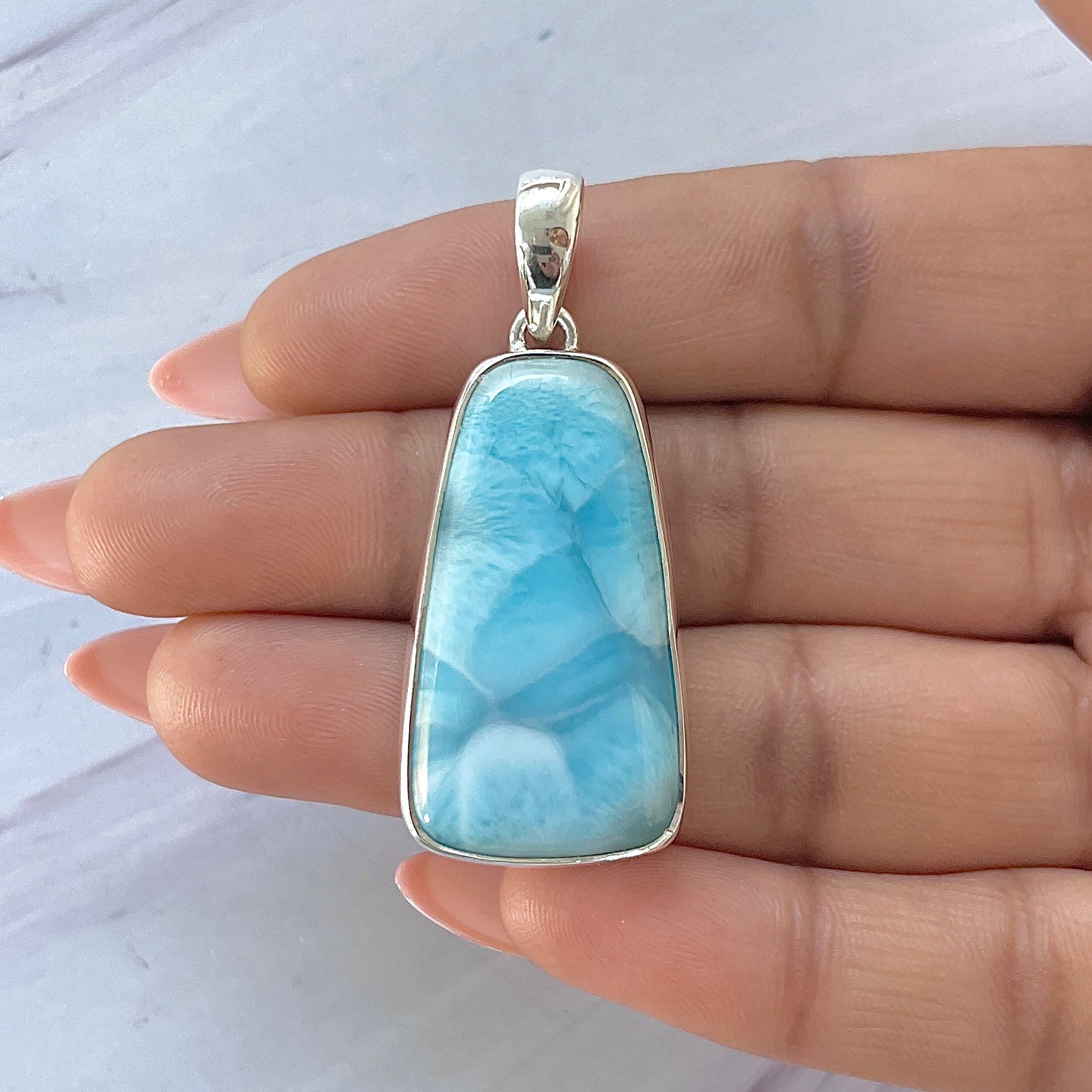 Larimar Pendant-(LAR-P-1675.)
