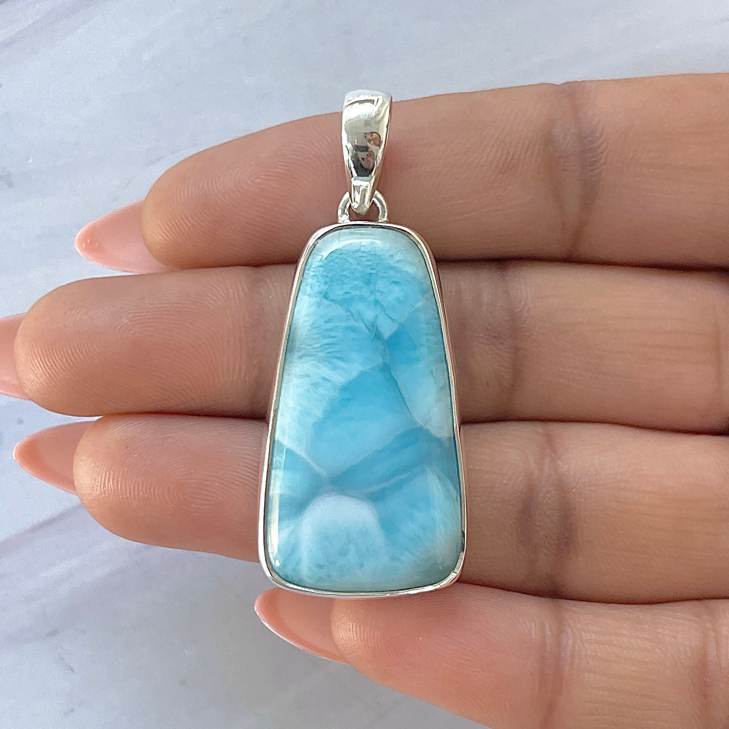 Larimar Pendant-(LAR-P-1675.)