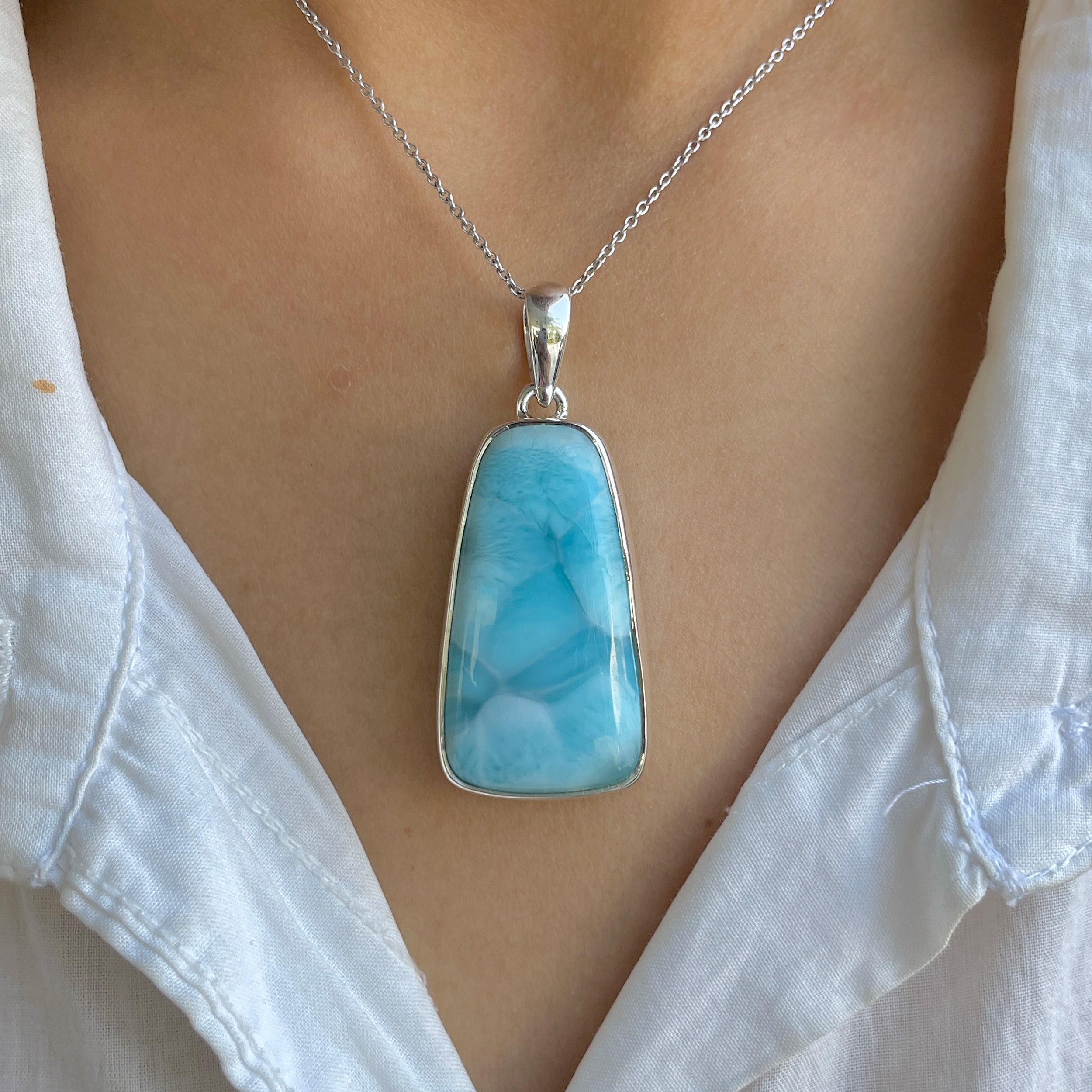 Larimar Pendant-(LAR-P-1675.)
