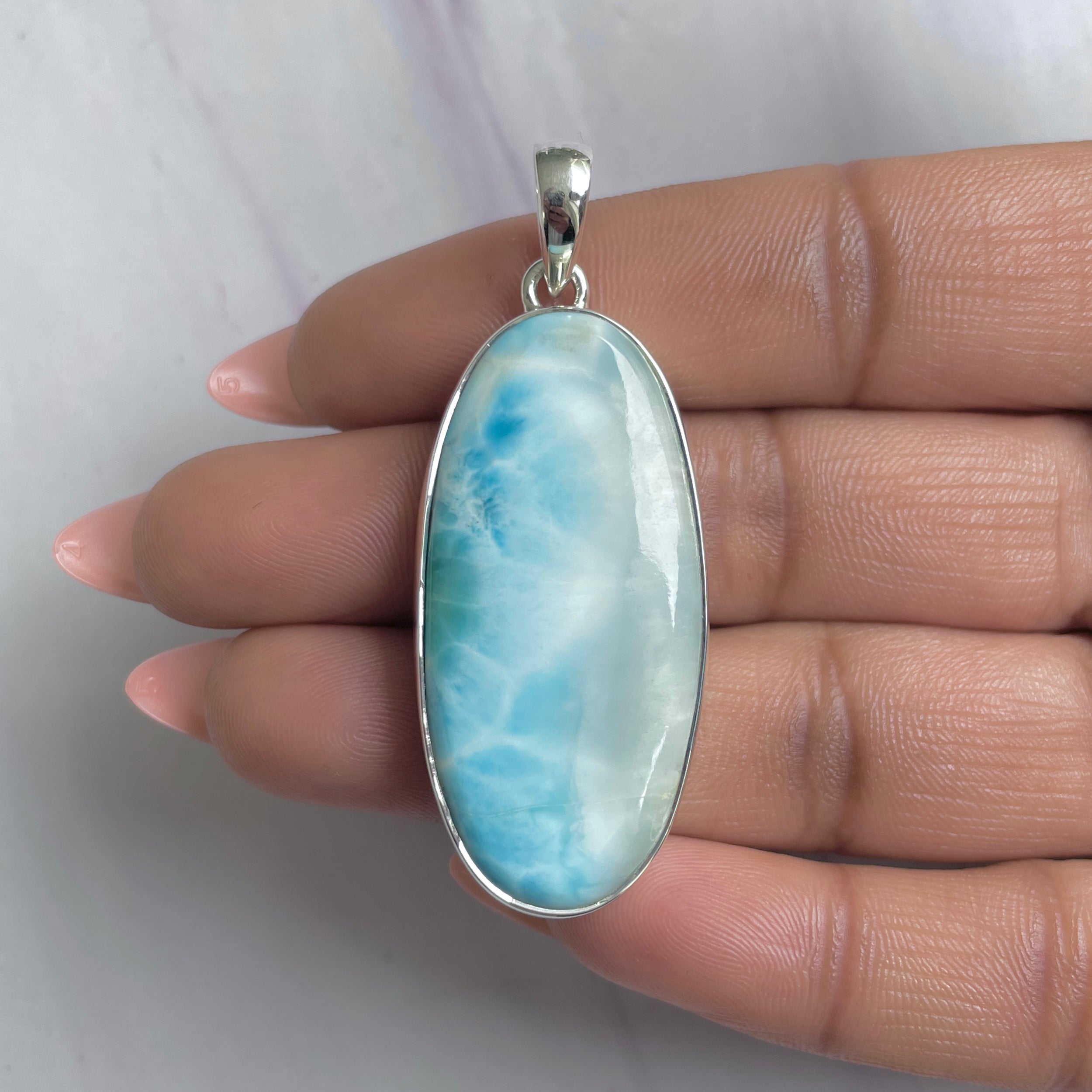 Larimar Pendant-(LAR-P-1677.)