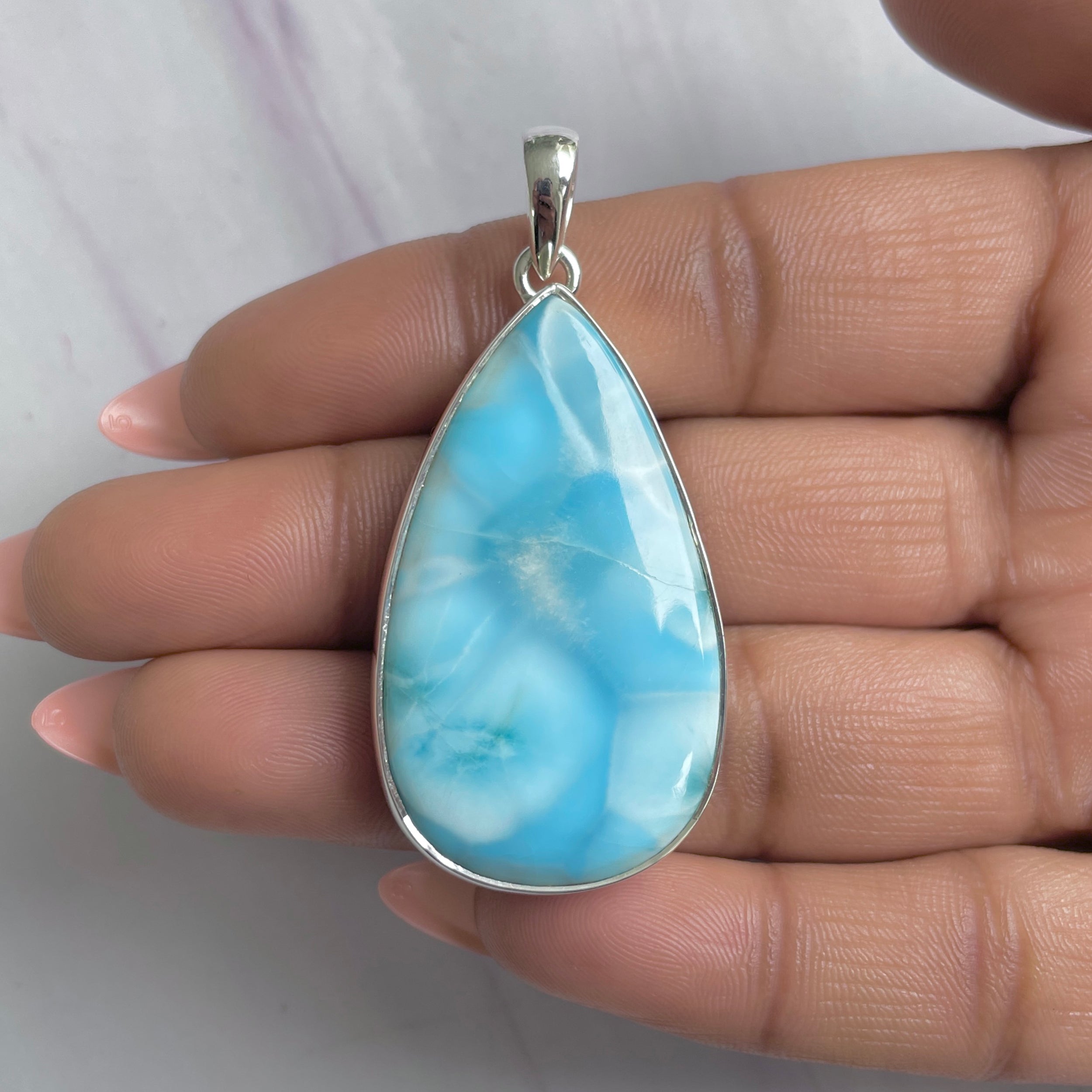 Larimar Pendant-(LAR-P-1678.)