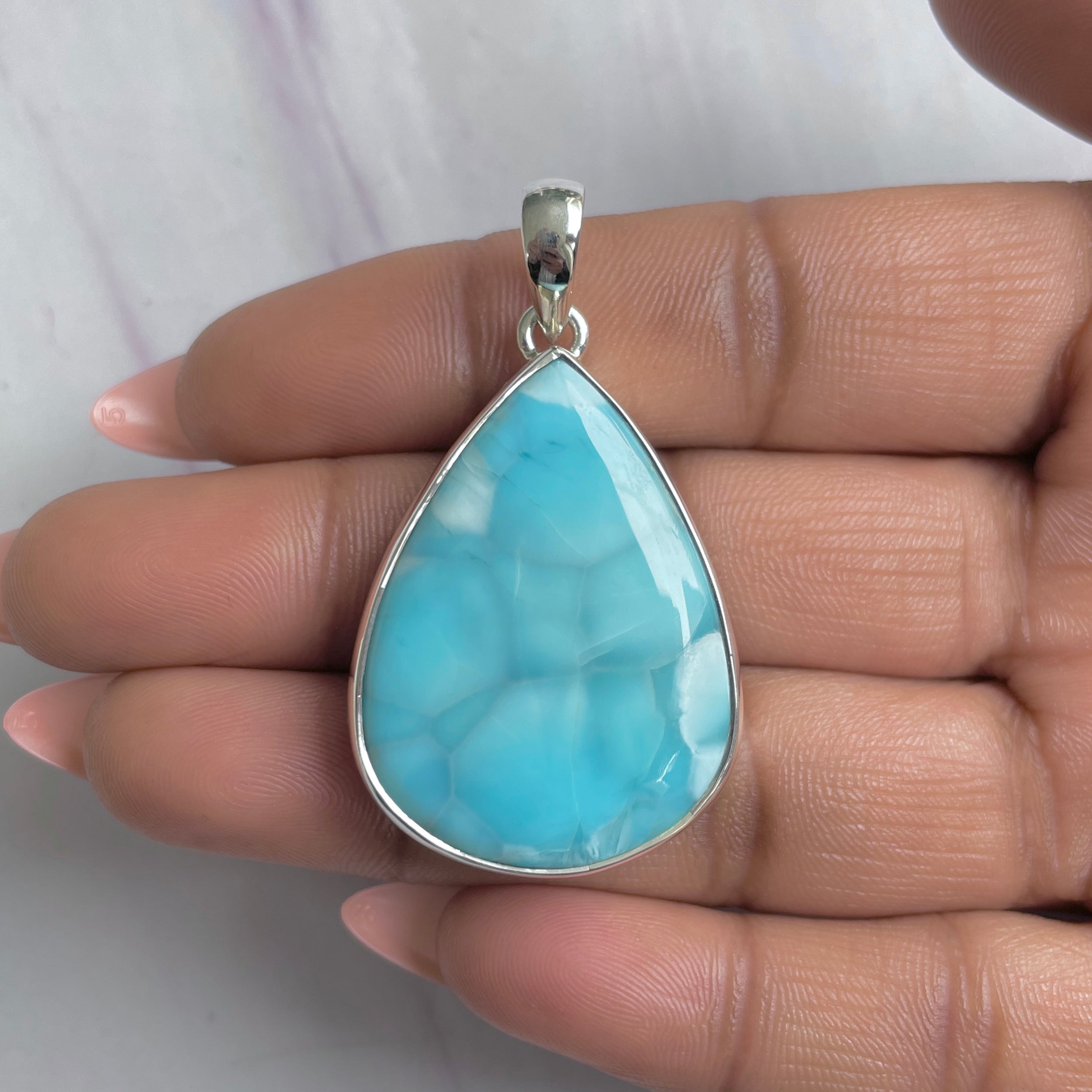 Larimar Pendant-(LAR-P-1679.)