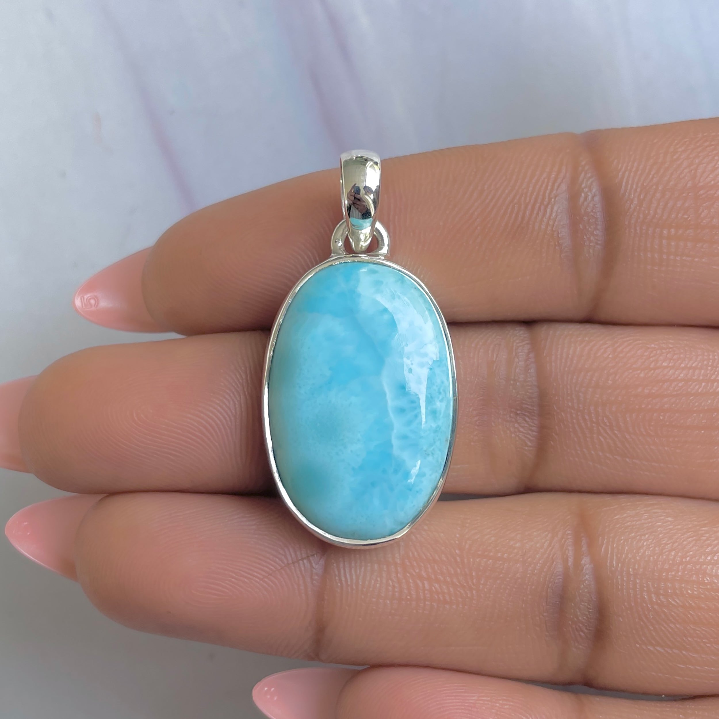 Larimar Pendant-(LAR-P-1690.)
