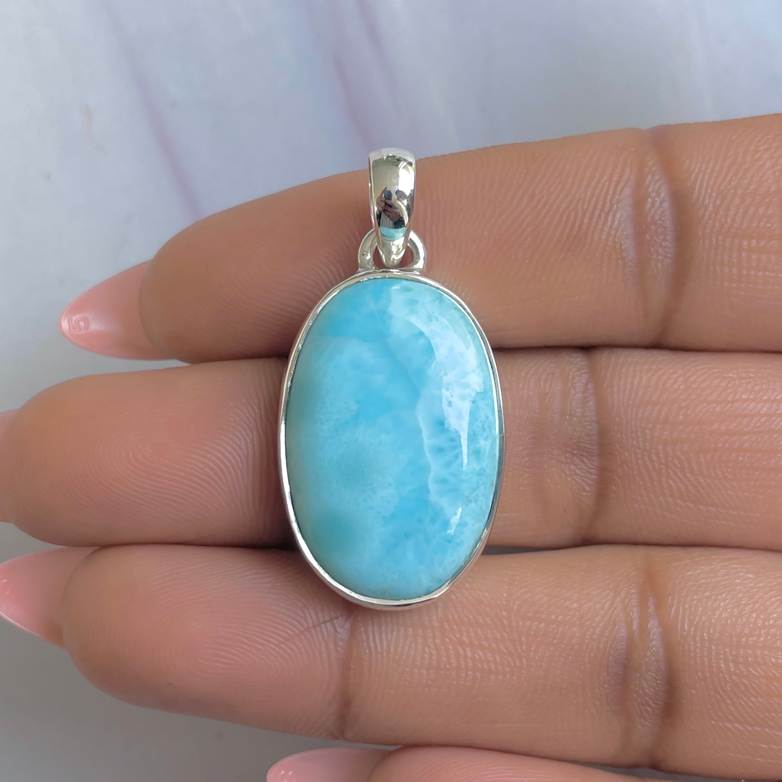 Larimar Pendant-(LAR-P-1690.)