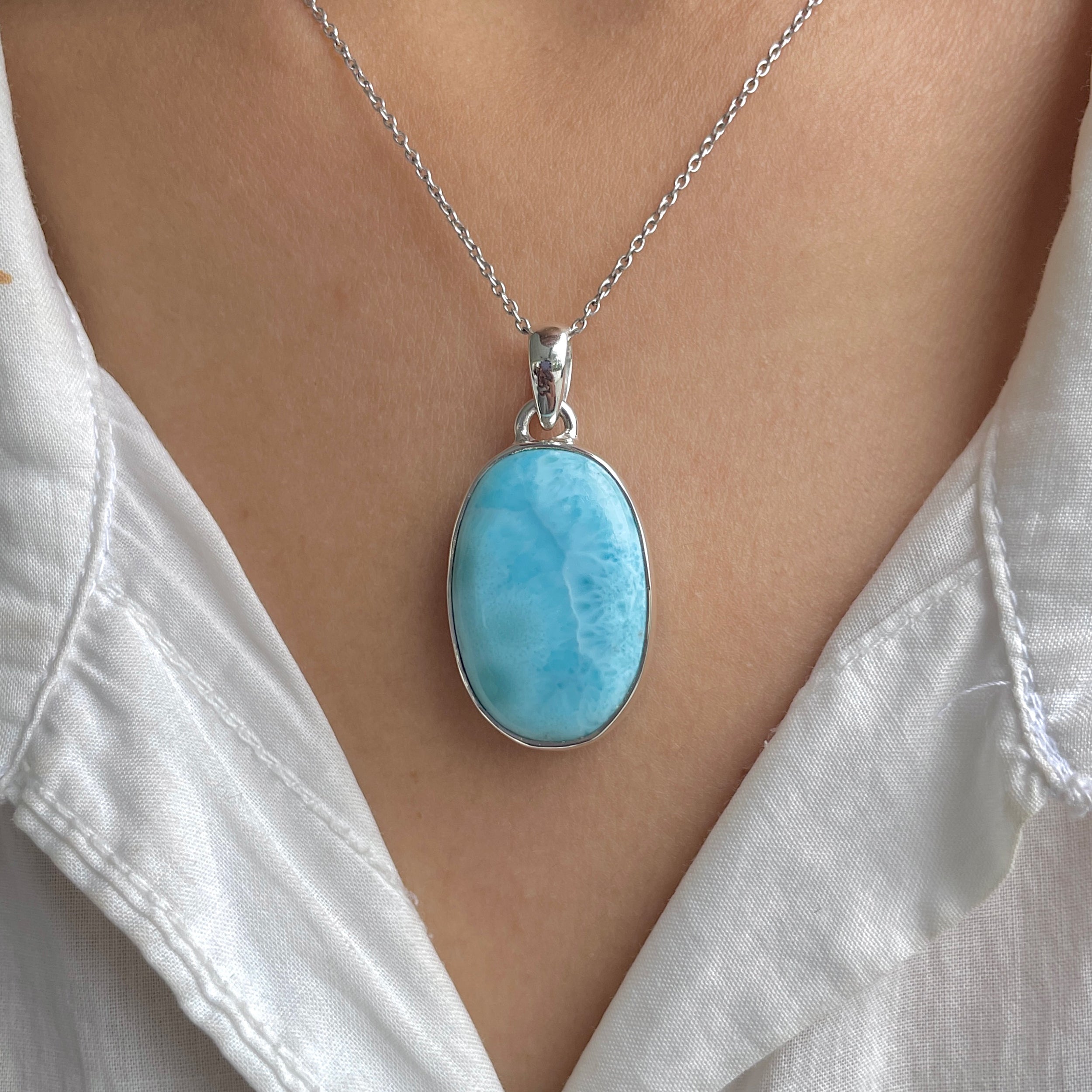 Larimar Pendant-(LAR-P-1690.)