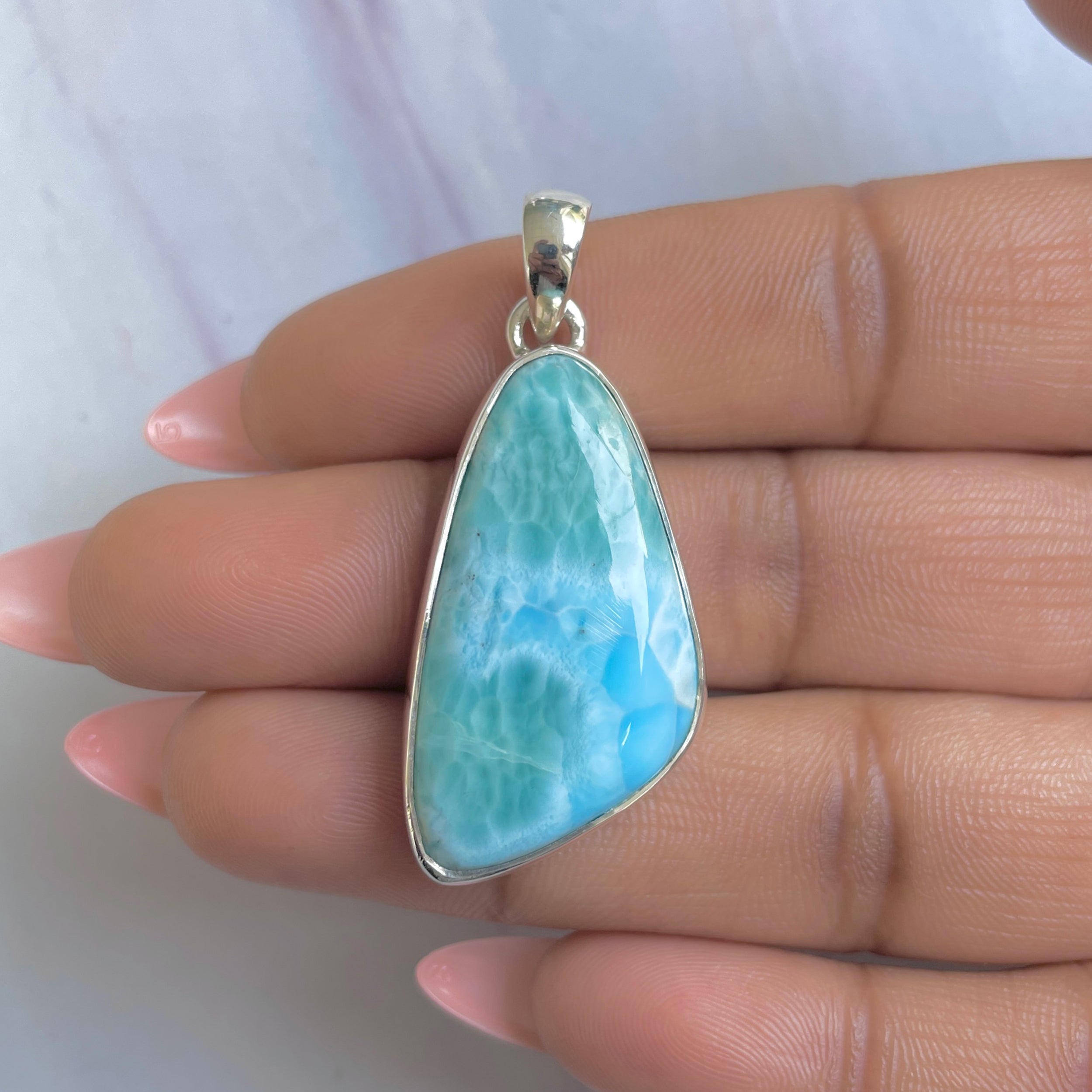 Larimar Pendant-(LAR-P-1691.)