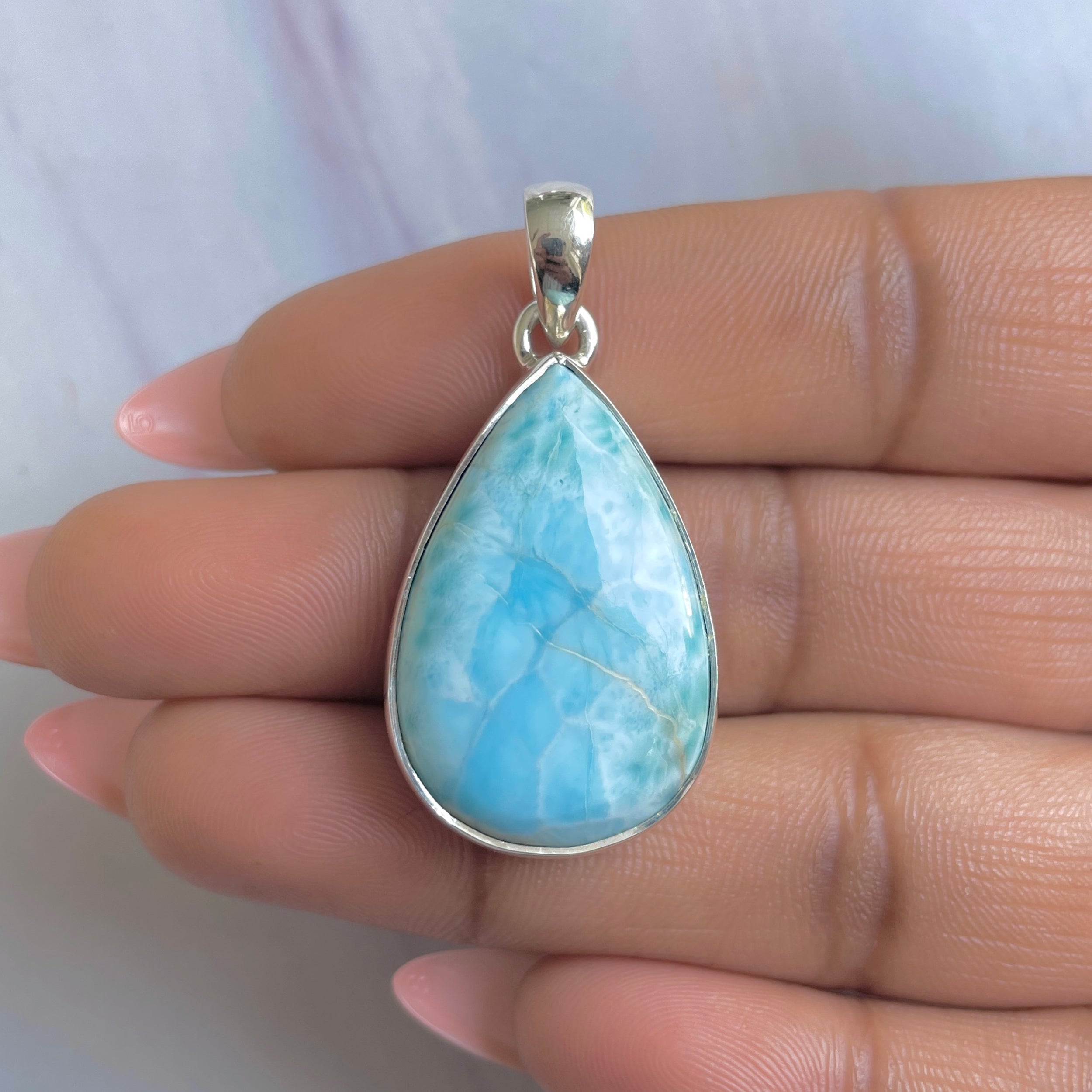 Larimar Pendant-(LAR-P-1693.)