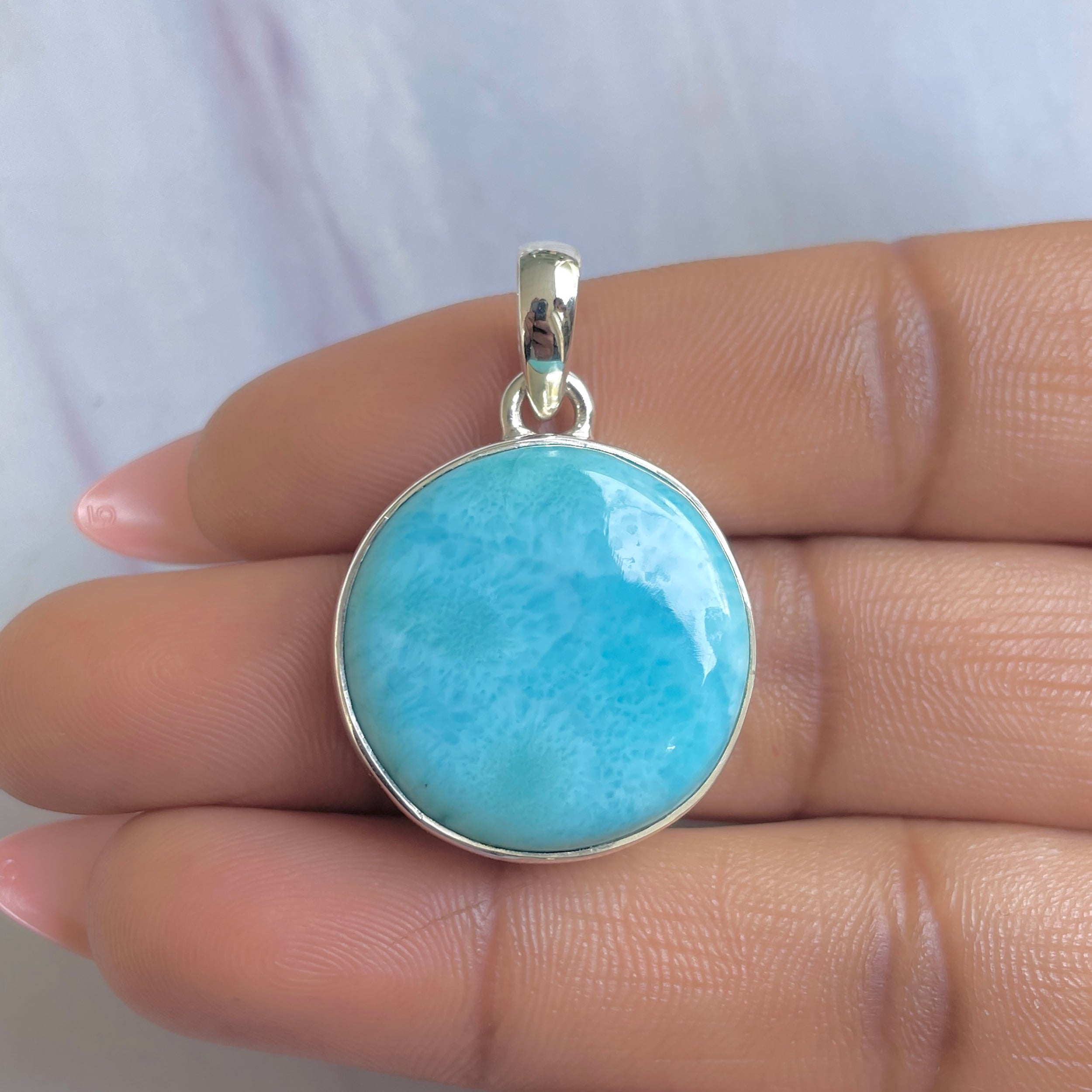 Larimar Pendant-(LAR-P-1694.)