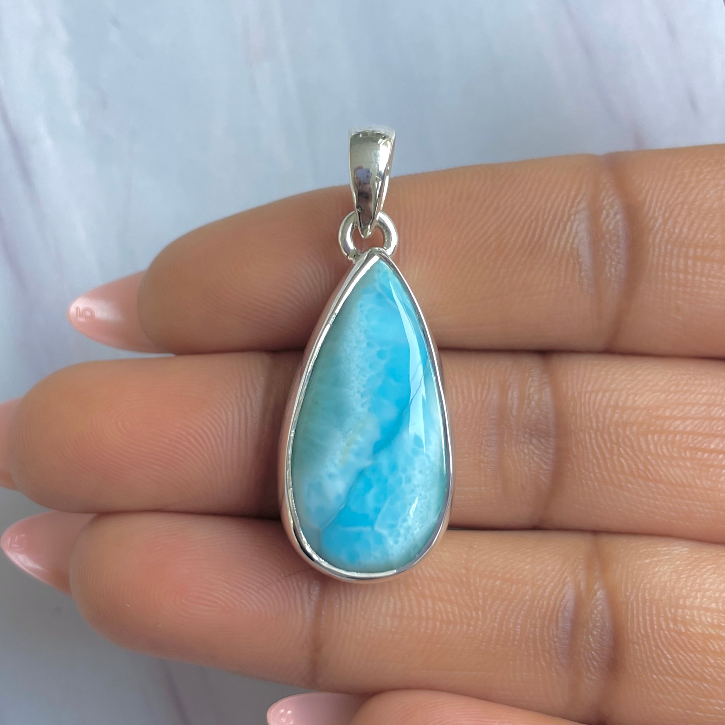 Larimar Pendant-(LAR-P-1707.)
