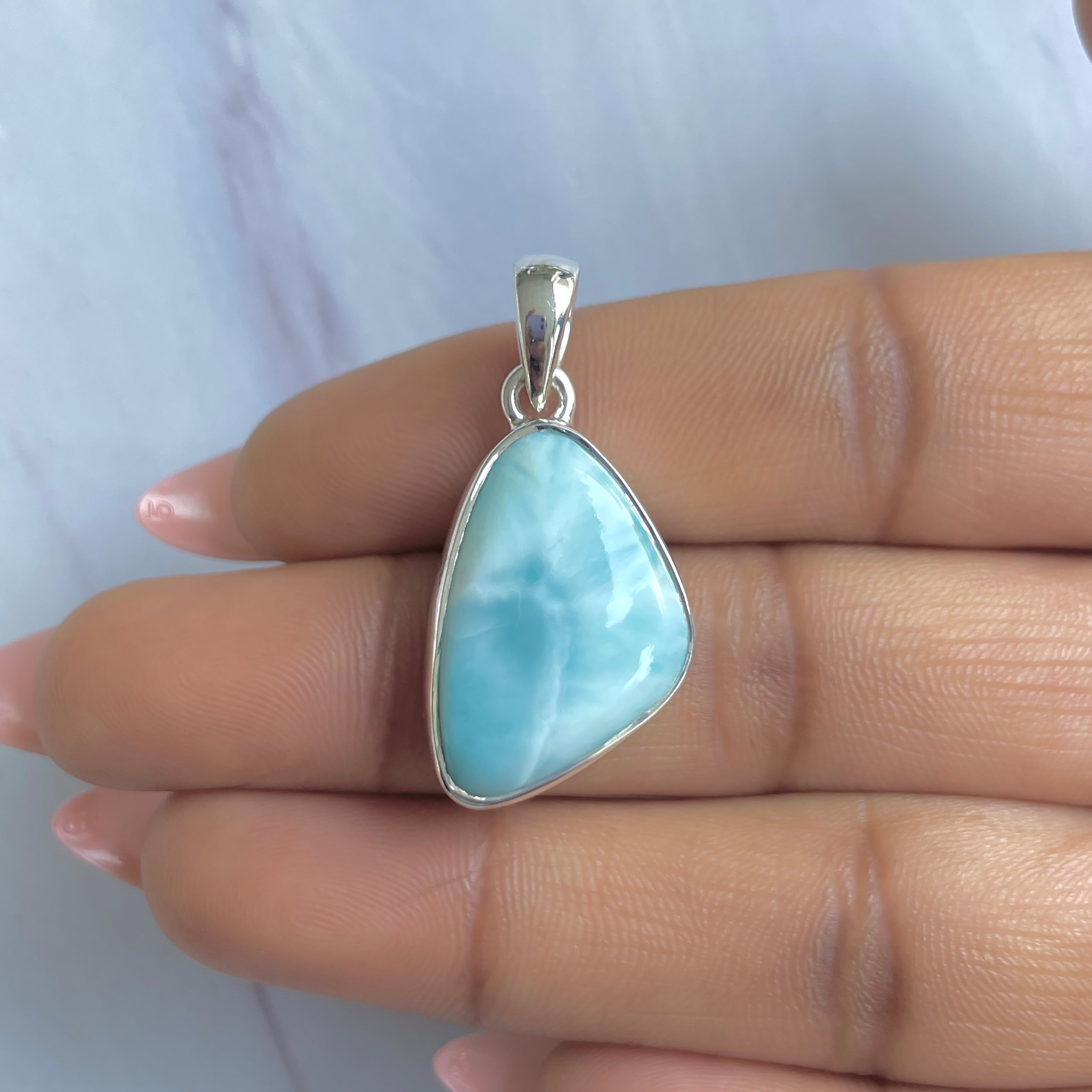 Larimar Pendant-(LAR-P-1728.)