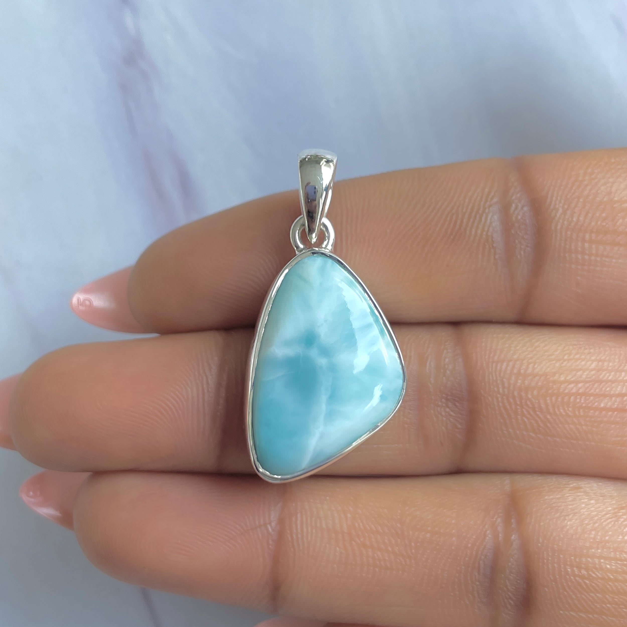 Larimar Pendant-(LAR-P-1728.)