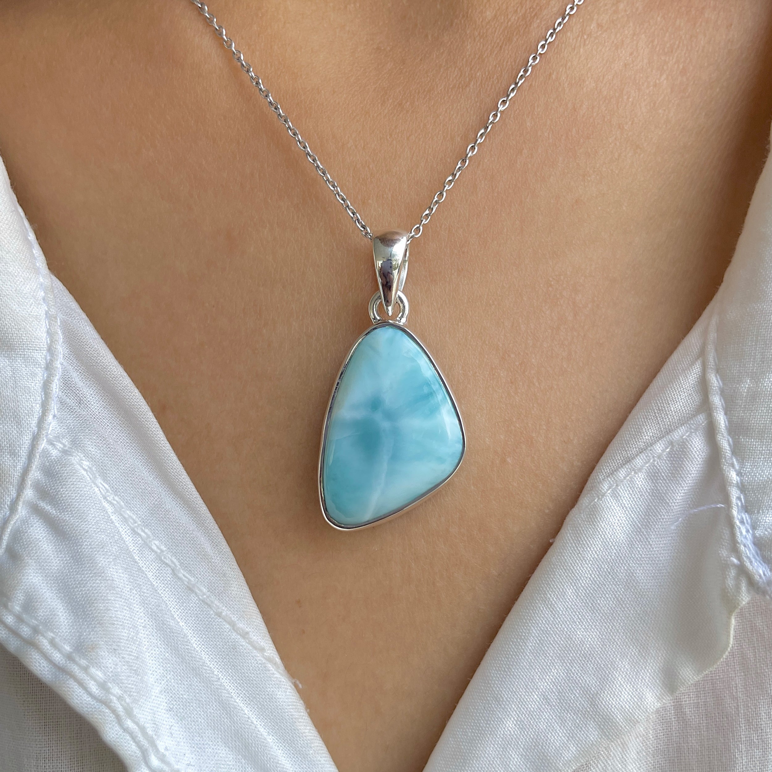 Larimar Pendant-(LAR-P-1728.)