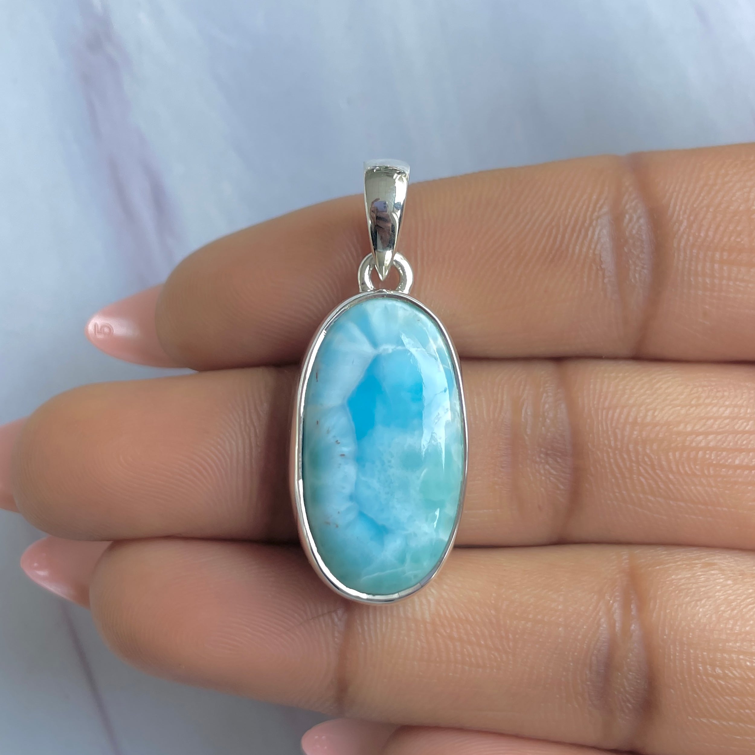 Larimar Pendant-(LAR-P-1729.)