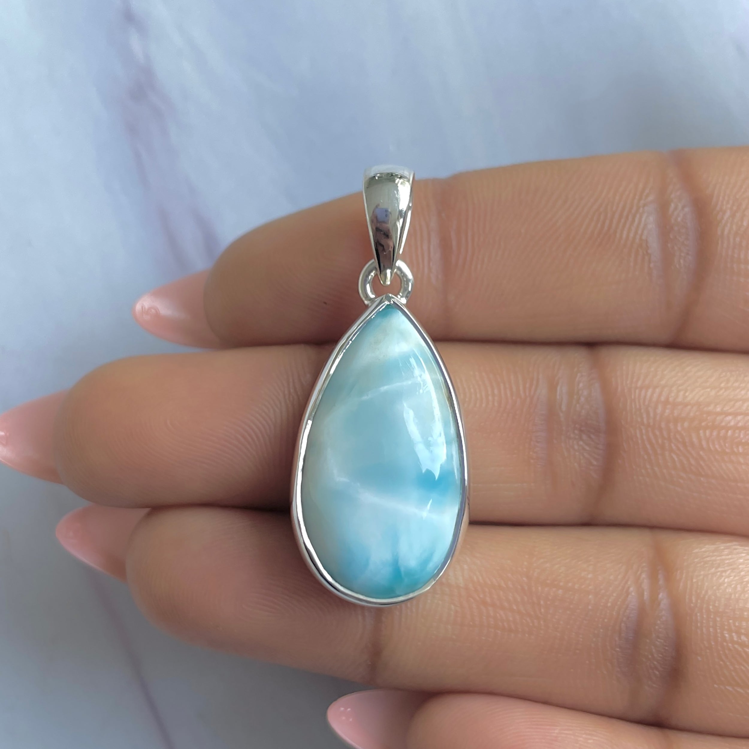 Larimar Pendant-(LAR-P-1733.)