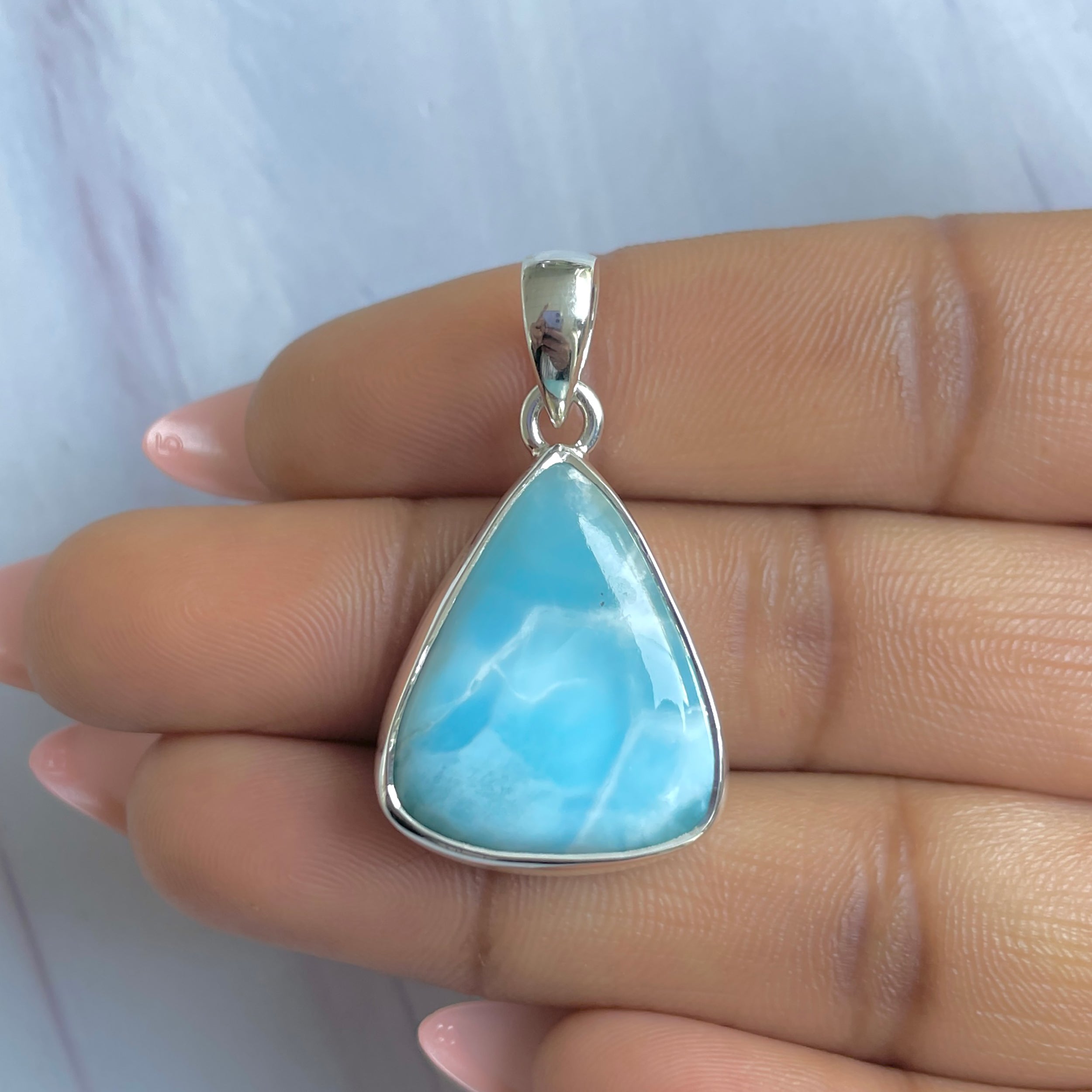 Larimar Pendant-(LAR-P-1734.)