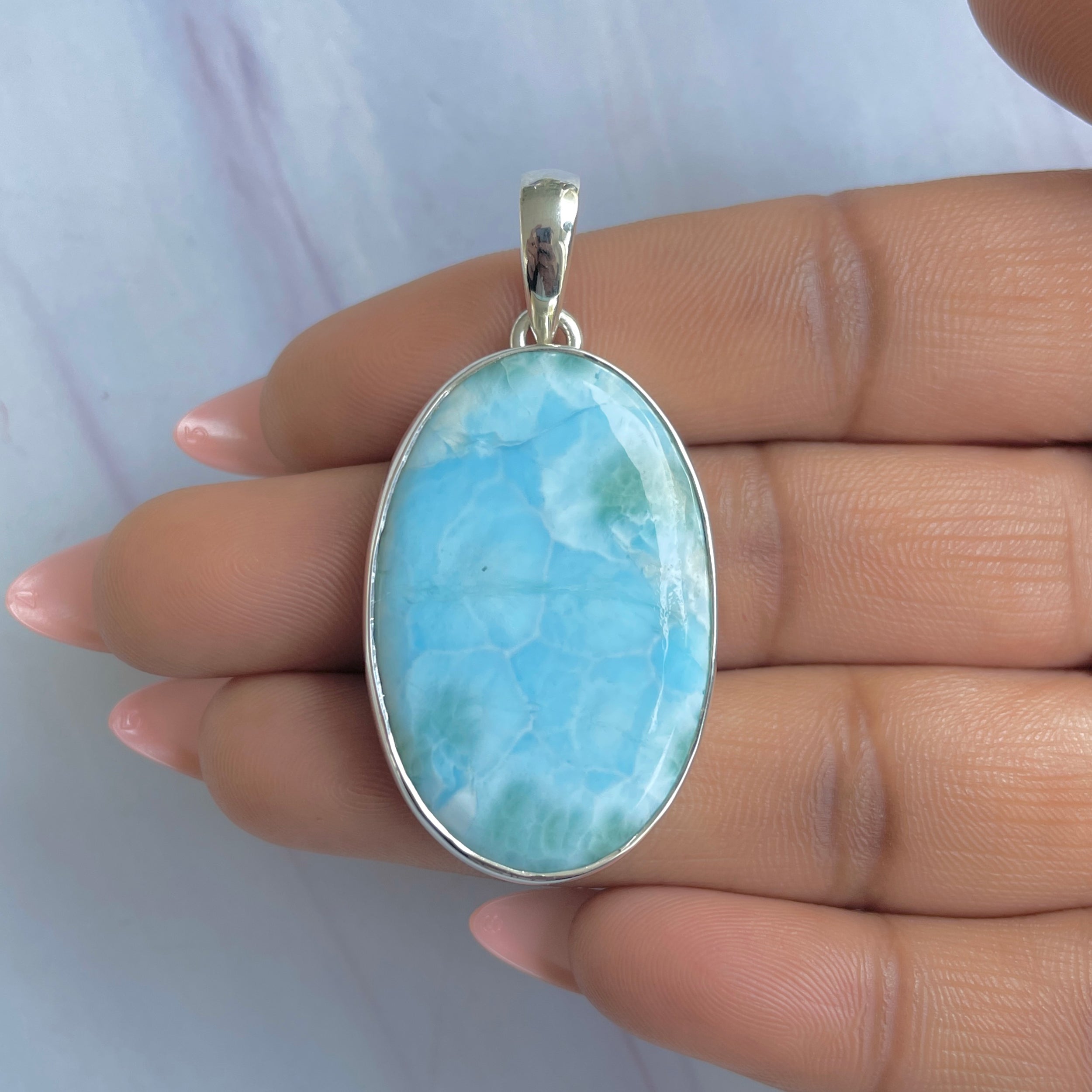 Larimar Pendant-(LAR-P-1737.)