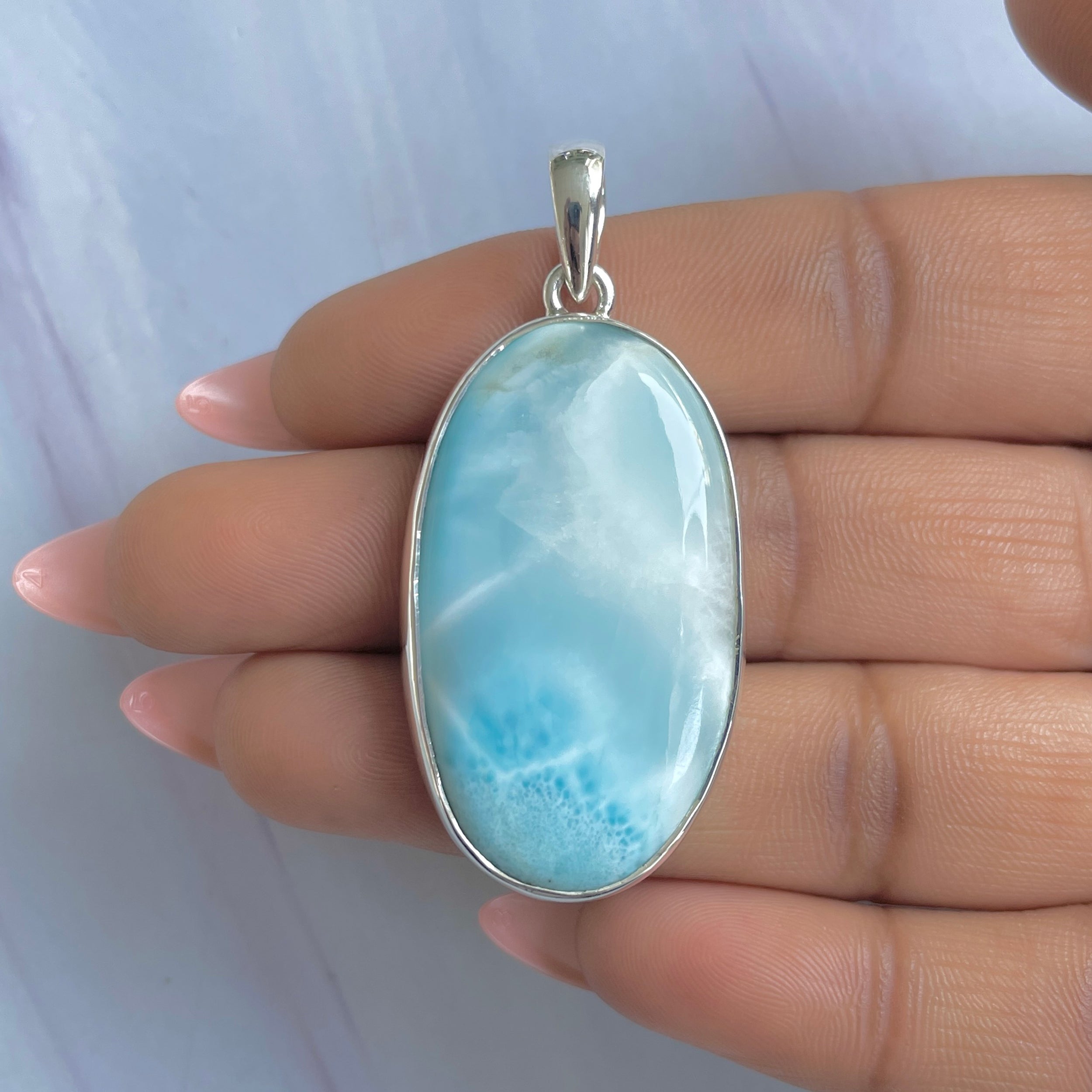 Larimar Pendant-(LAR-P-1738.)