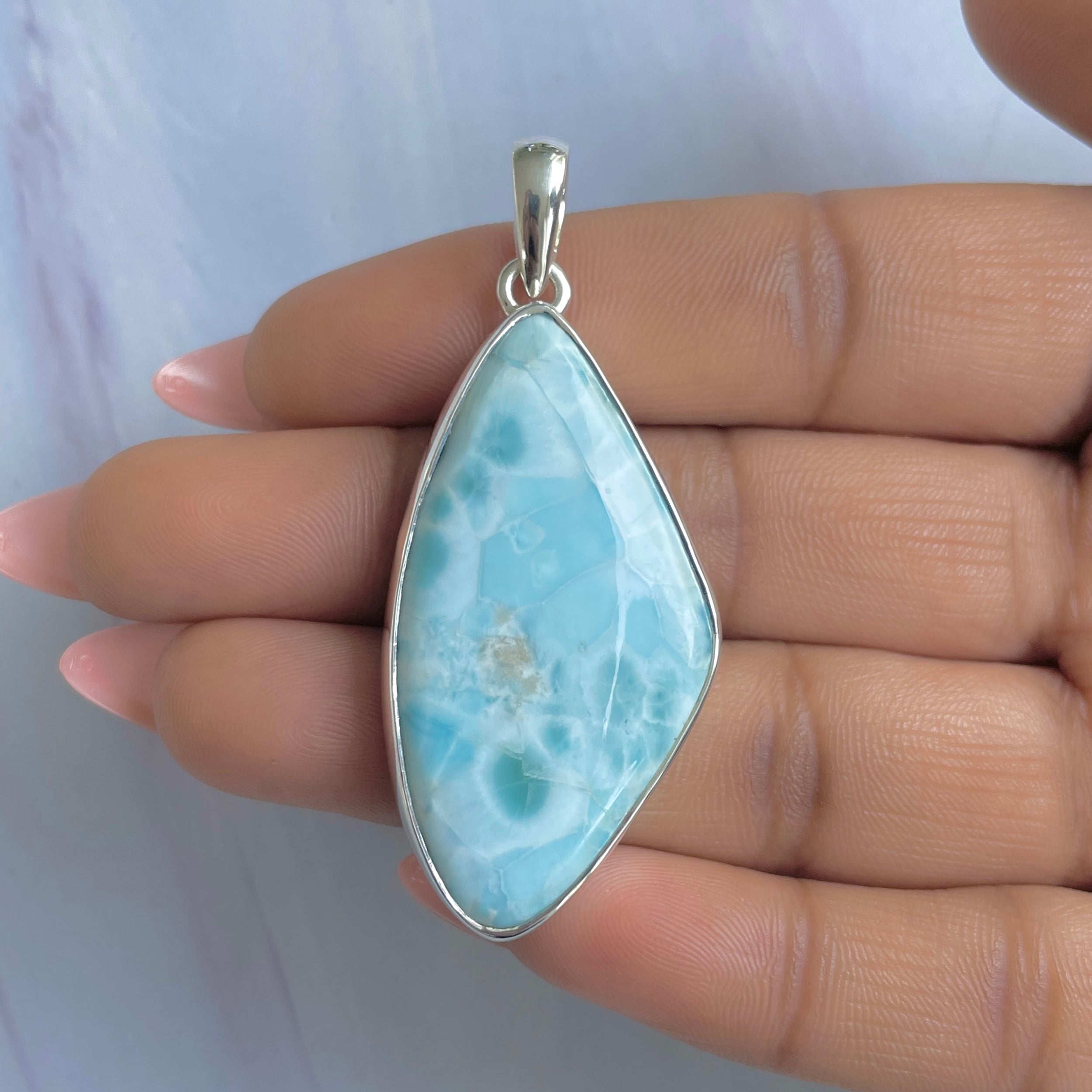 Larimar Pendant-(LAR-P-1739.)