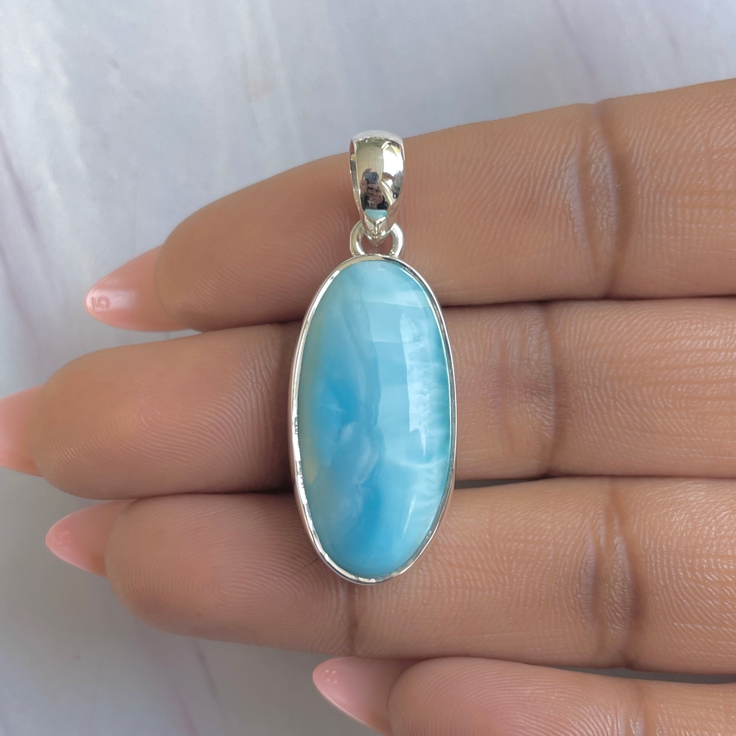 Larimar Pendant-(LAR-P-1747.)