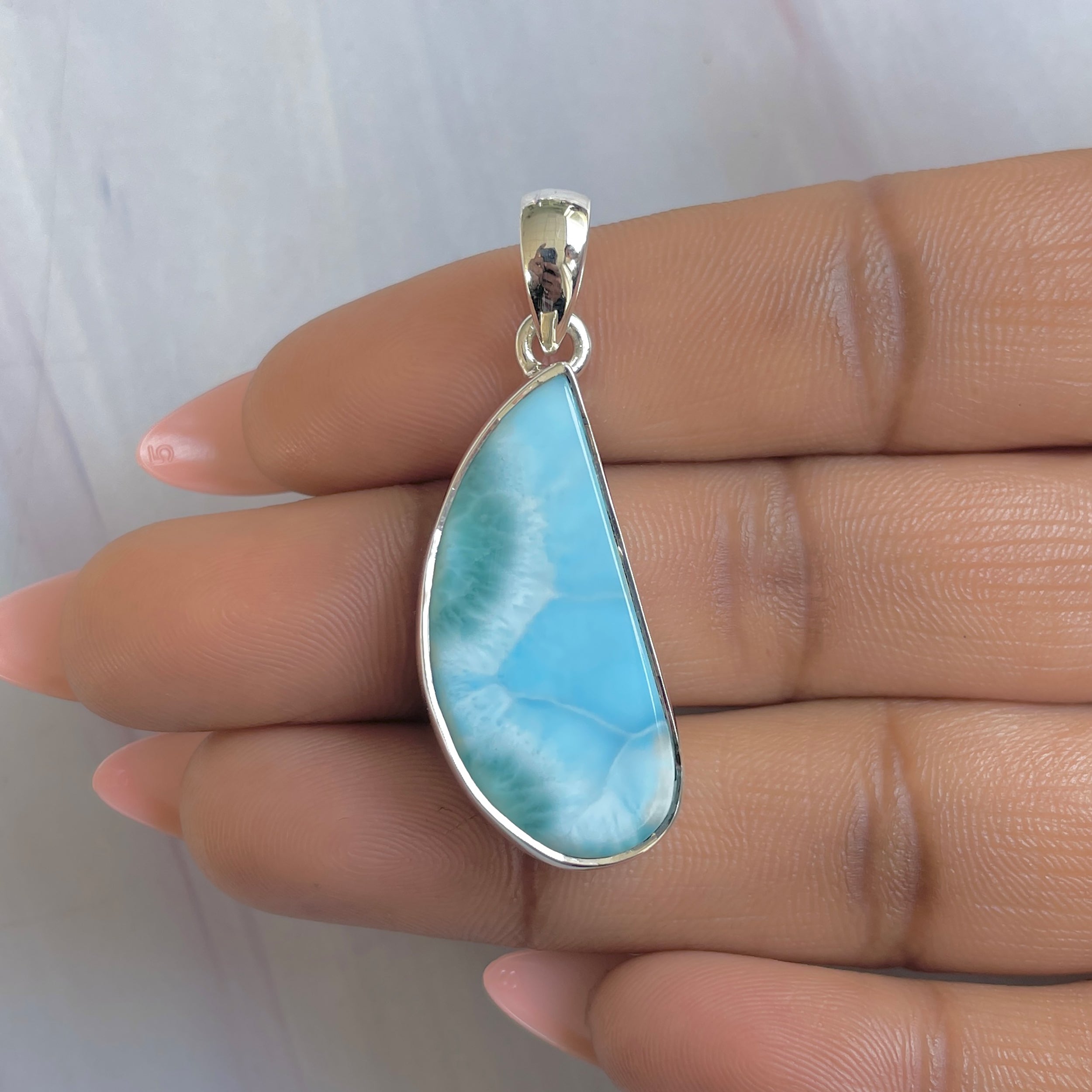 Larimar Pendant-(LAR-P-1753.)