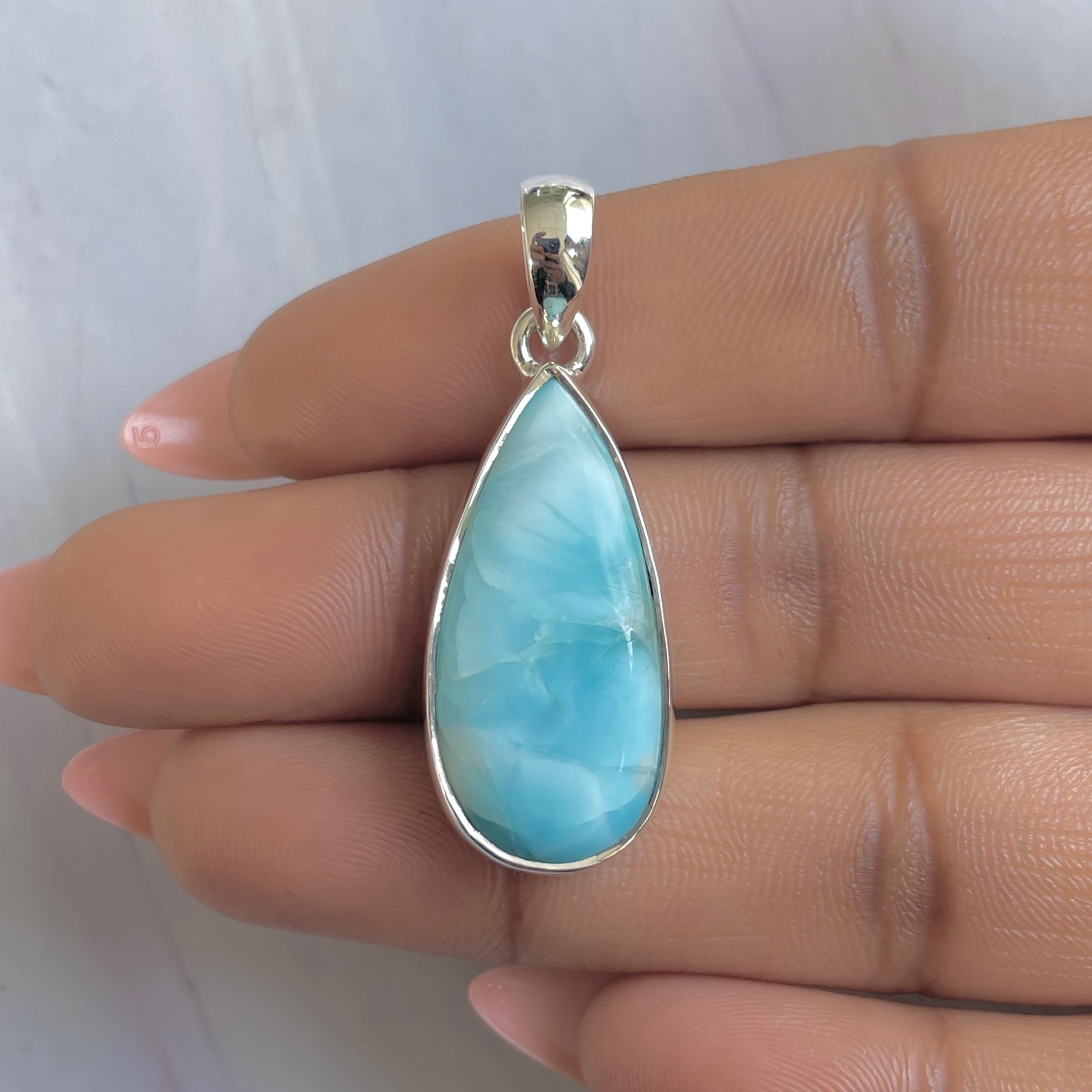 Larimar Pendant-(LAR-P-1756.)