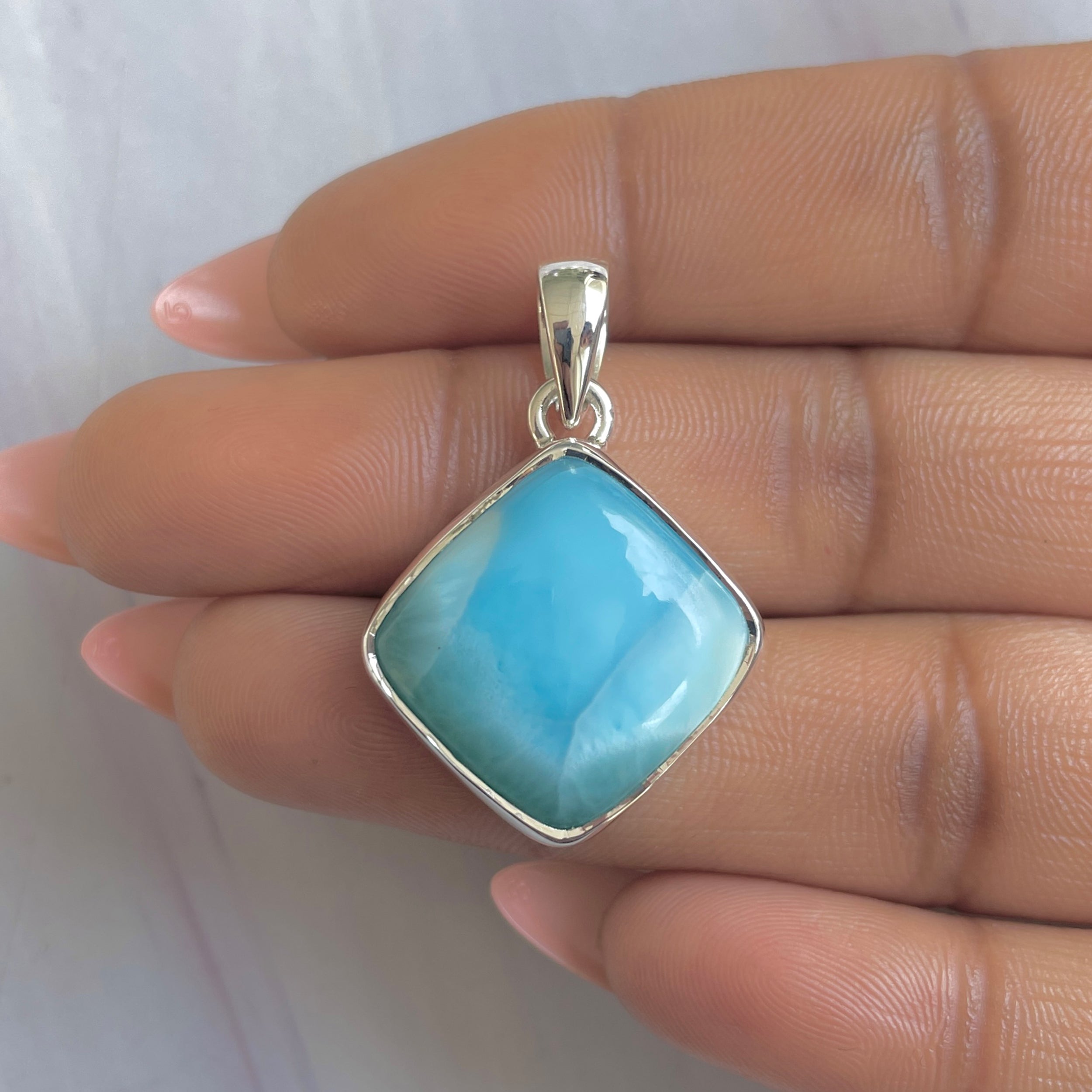 Larimar Pendant-(LAR-P-1758.)