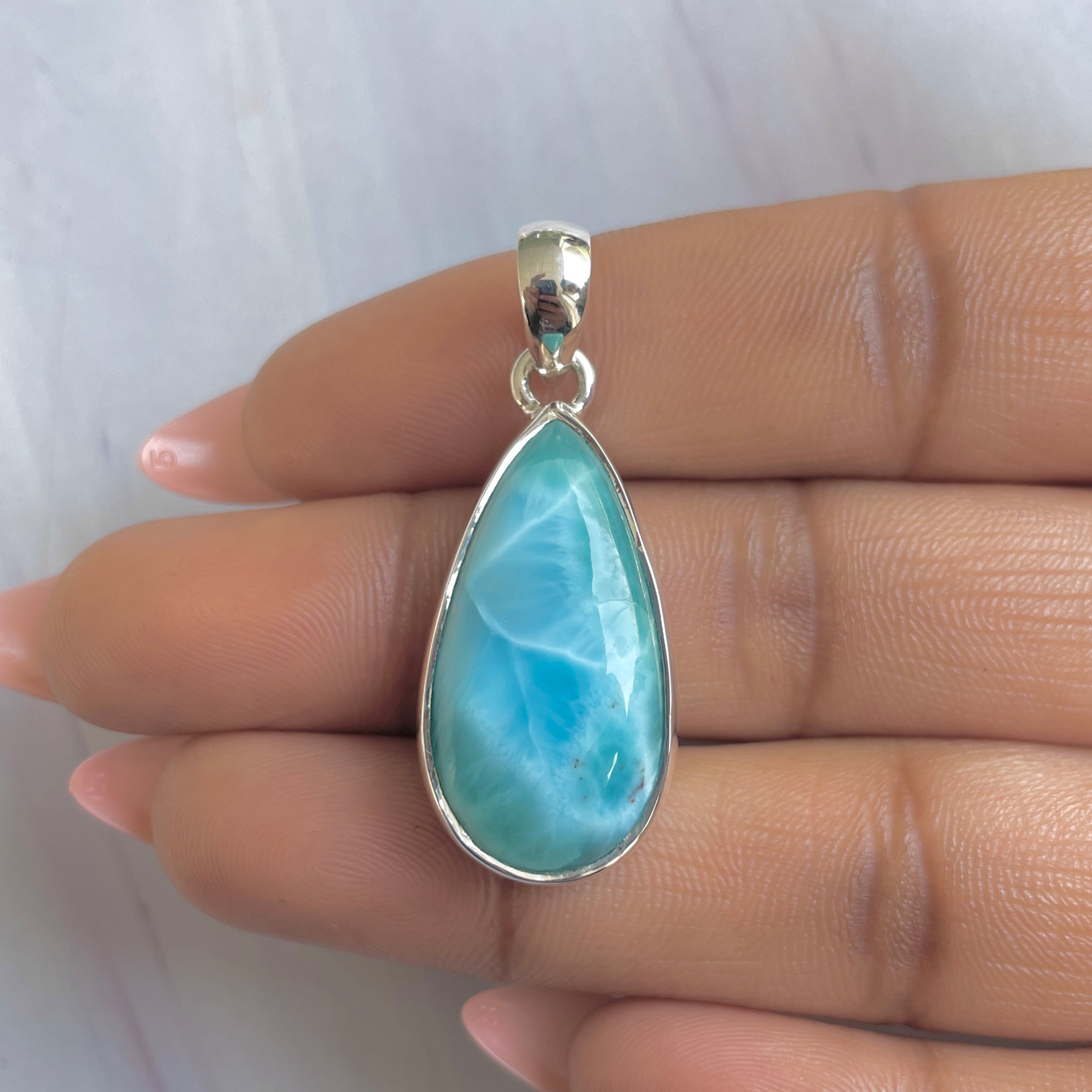 Larimar Pendant-(LAR-P-1759.)
