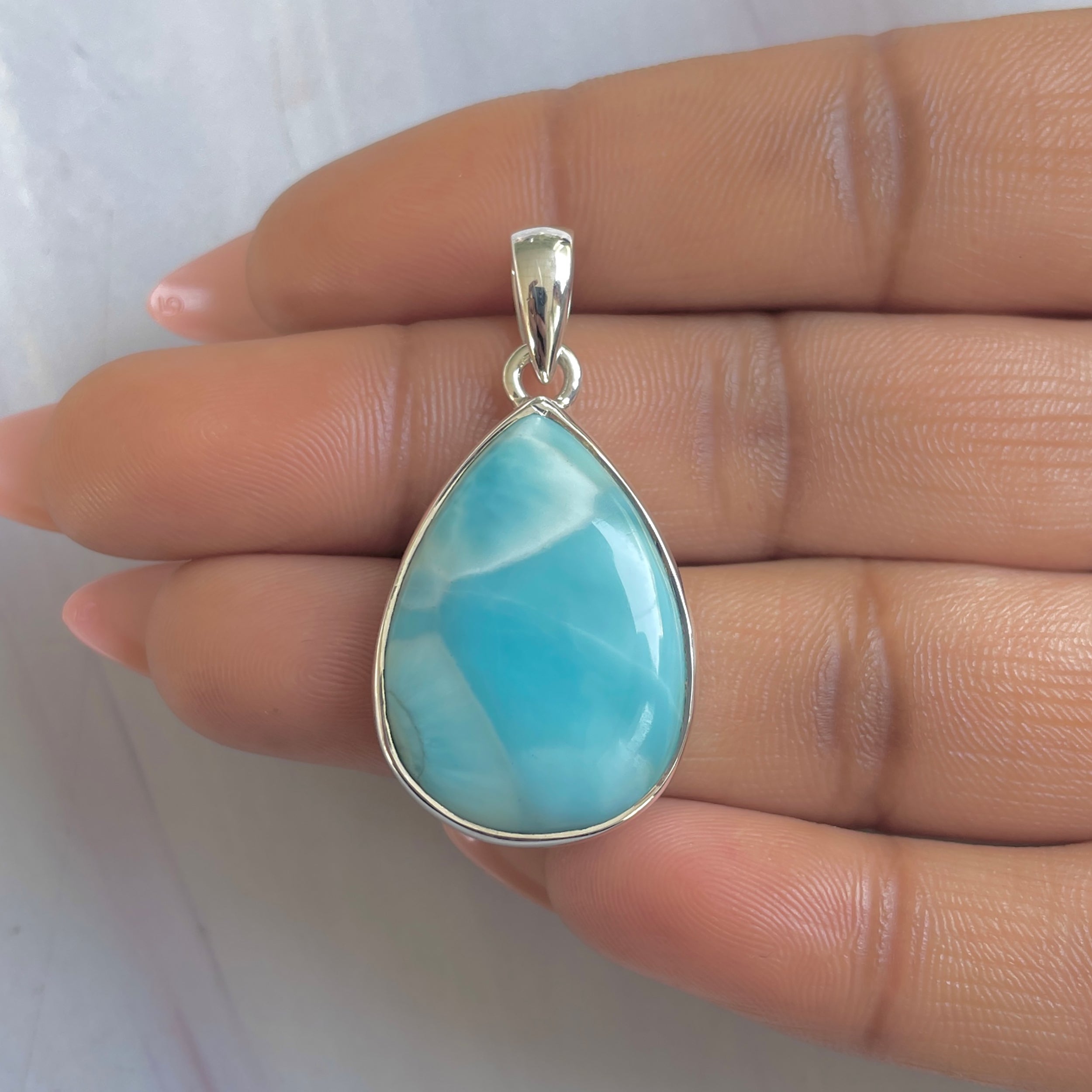 Larimar Pendant-(LAR-P-1762.)