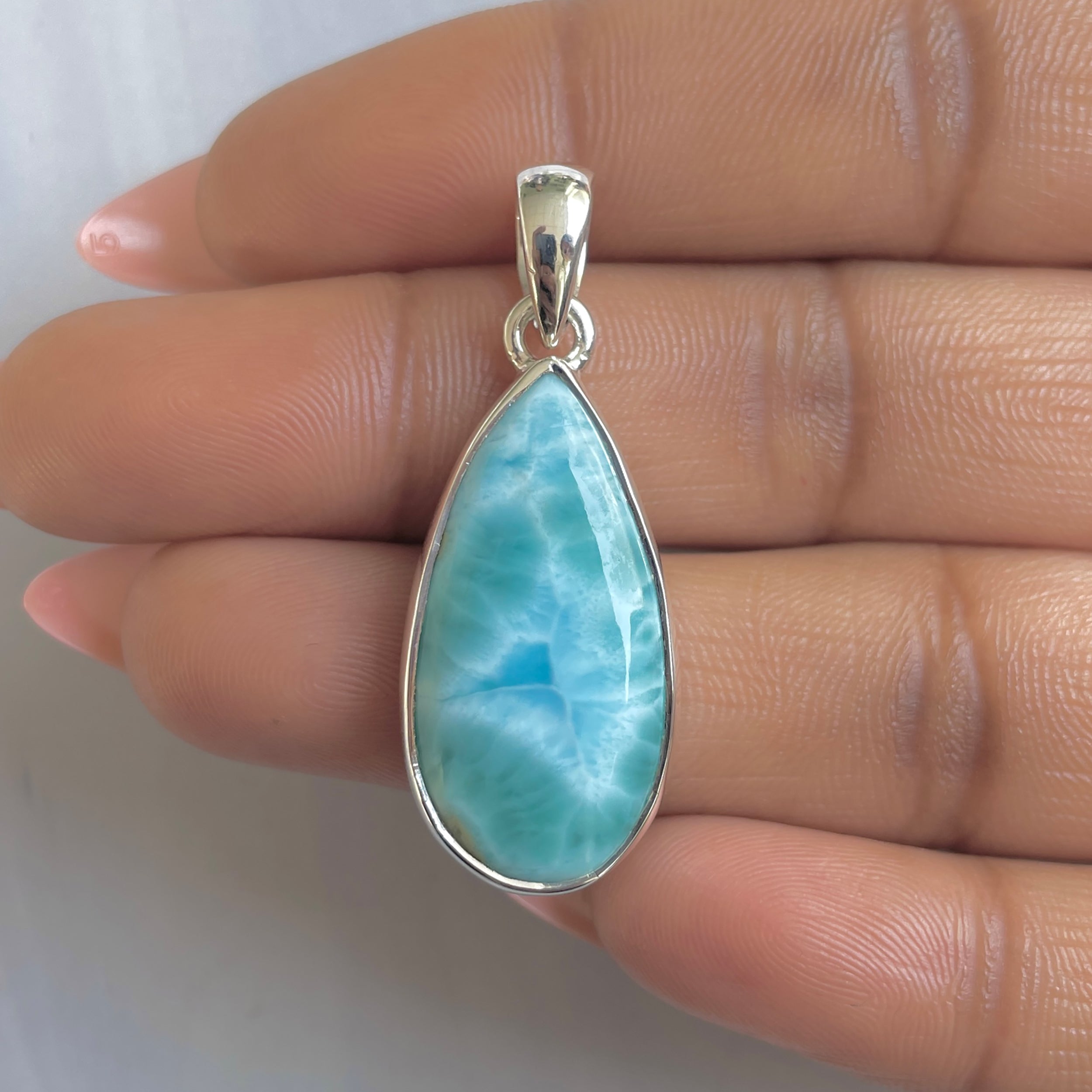 Larimar Pendant-(LAR-P-1763.)