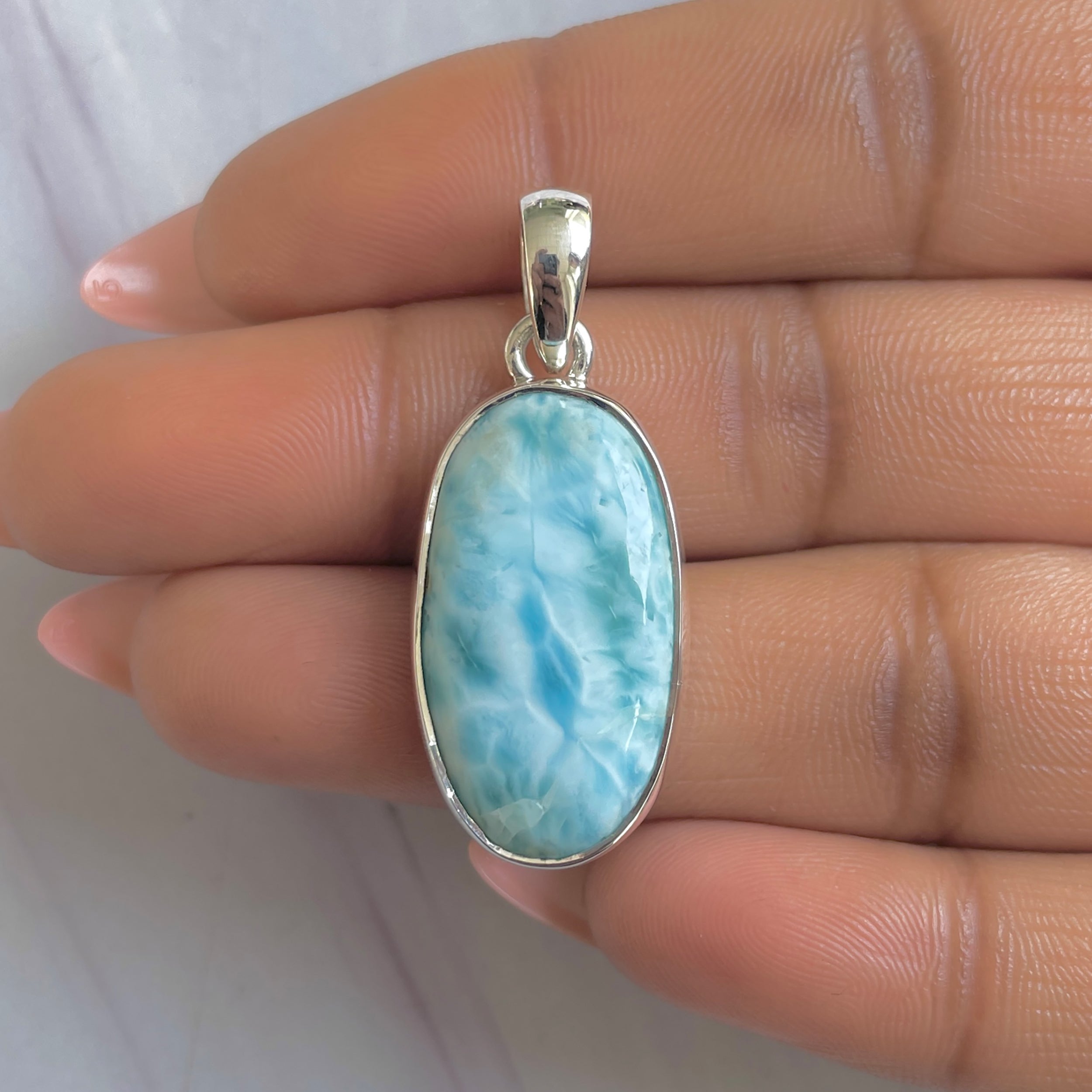 Larimar Pendant-(LAR-P-1773.)