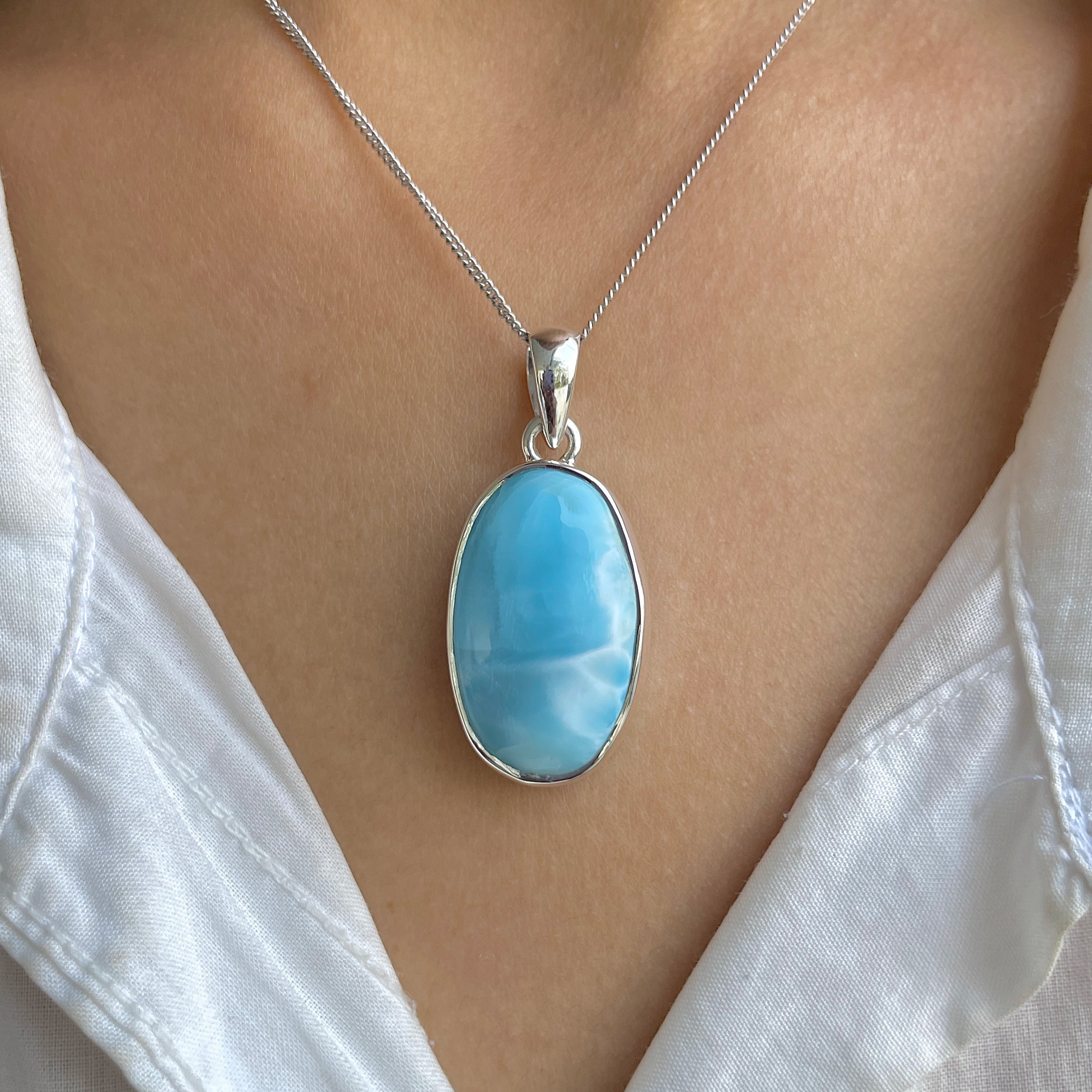 Larimar Pendant-(LAR-P-1774.)