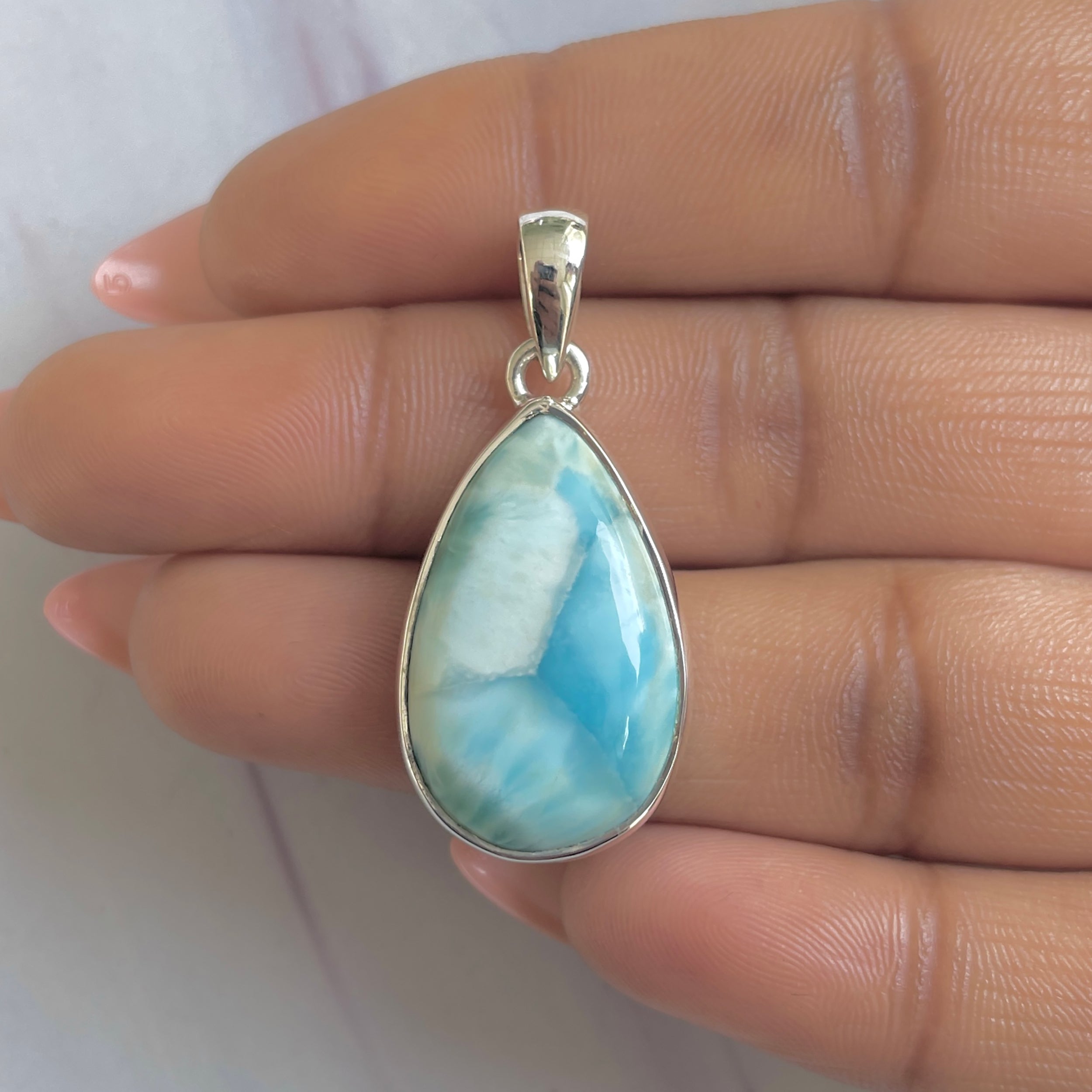 Larimar Pendant-(LAR-P-1775.)