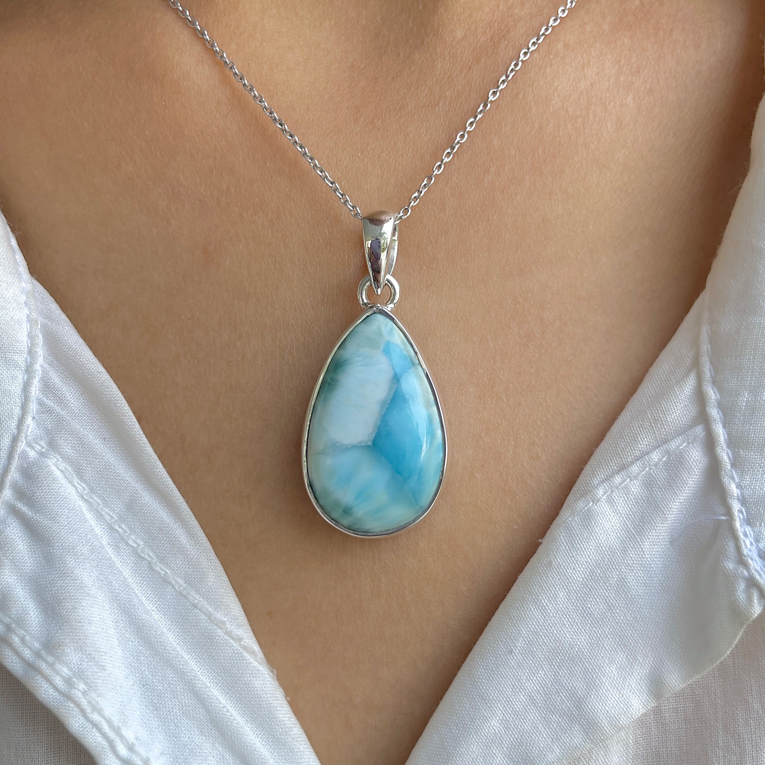 Larimar Pendant-(LAR-P-1775.)
