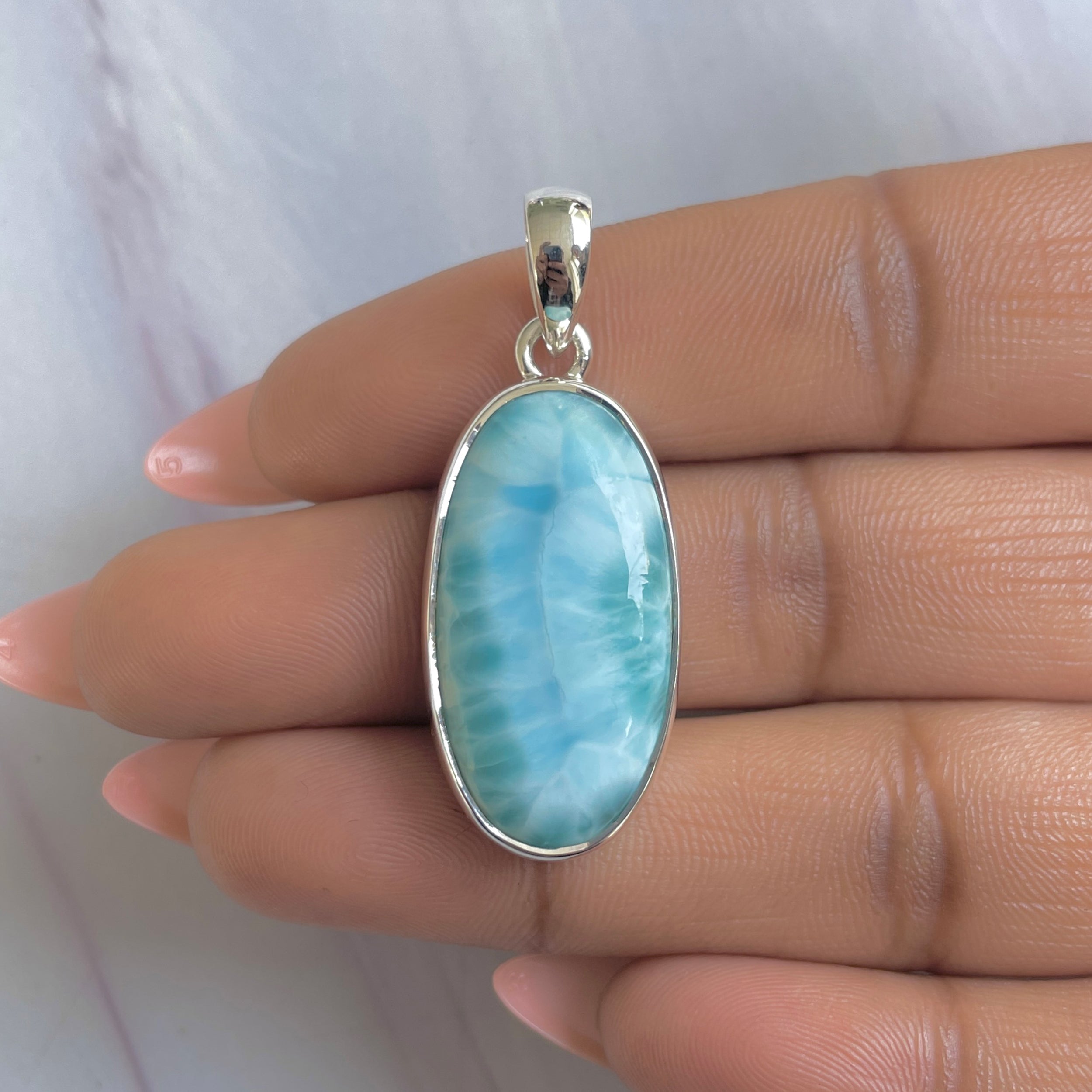 Larimar Pendant-(LAR-P-1777.)