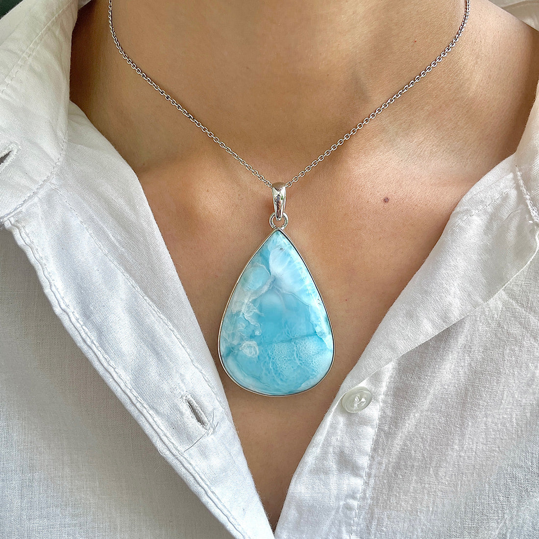 Larimar Pendant-(LAR-P-178.)
