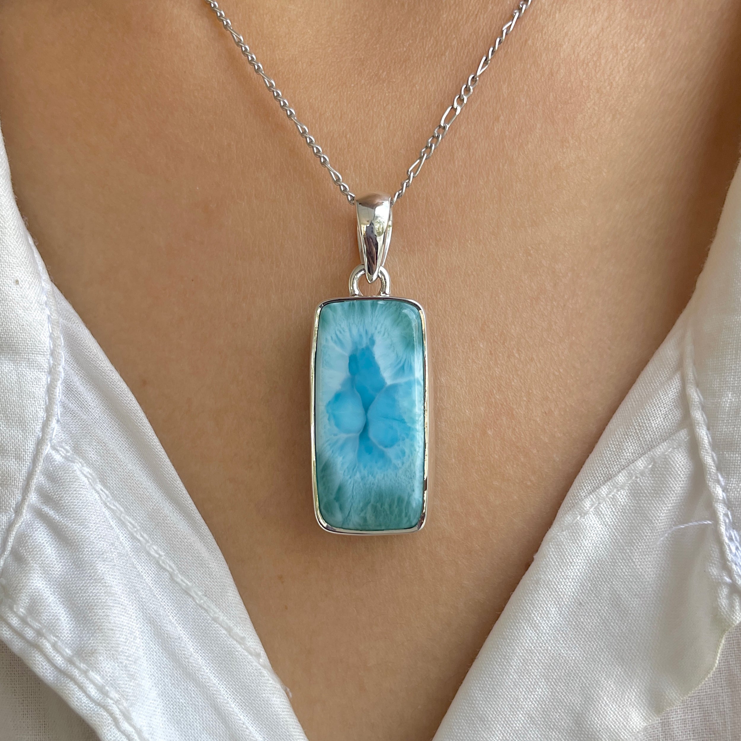 Larimar Pendant-(LAR-P-1795.)