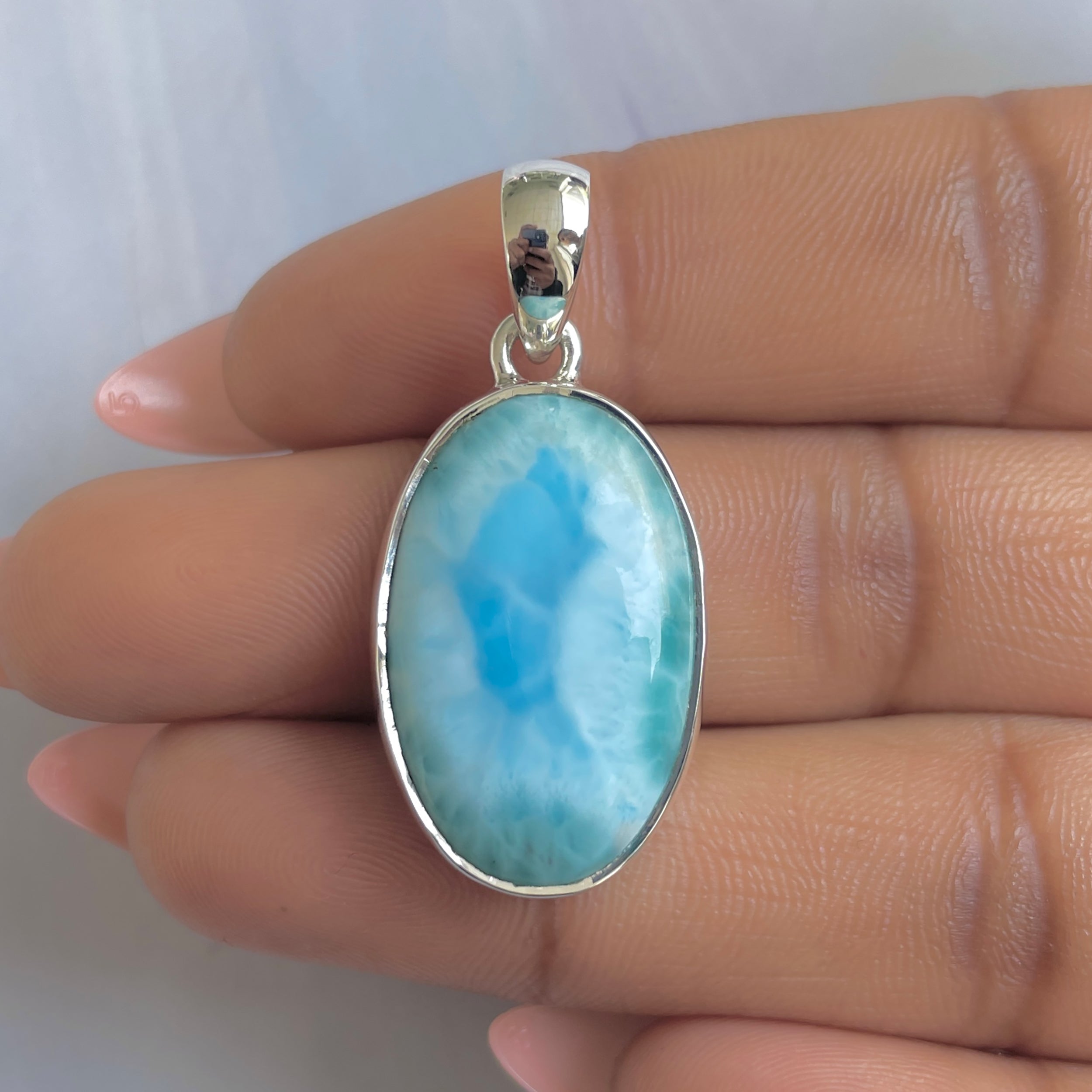 Larimar Pendant-(LAR-P-1797.)