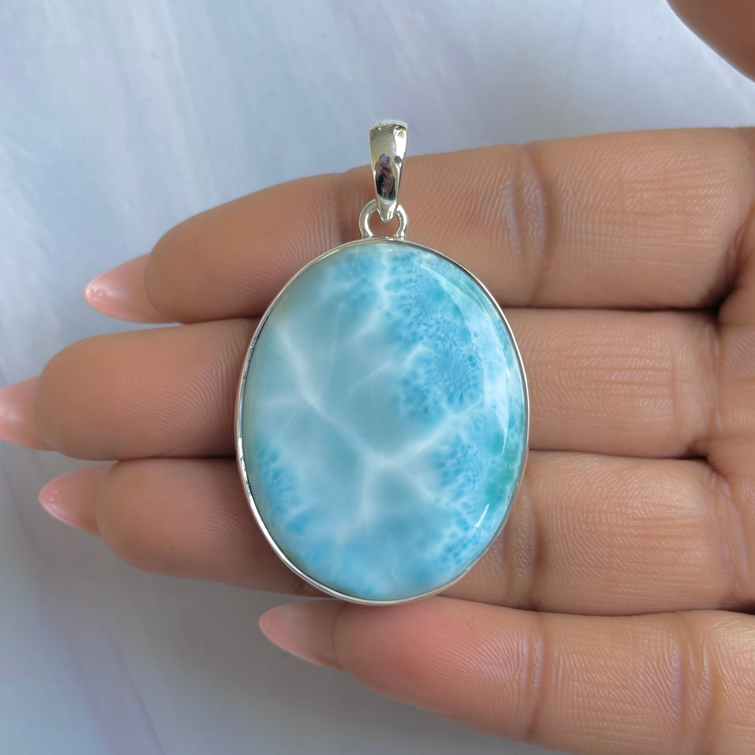 Larimar Pendant-(LAR-P-1803.)