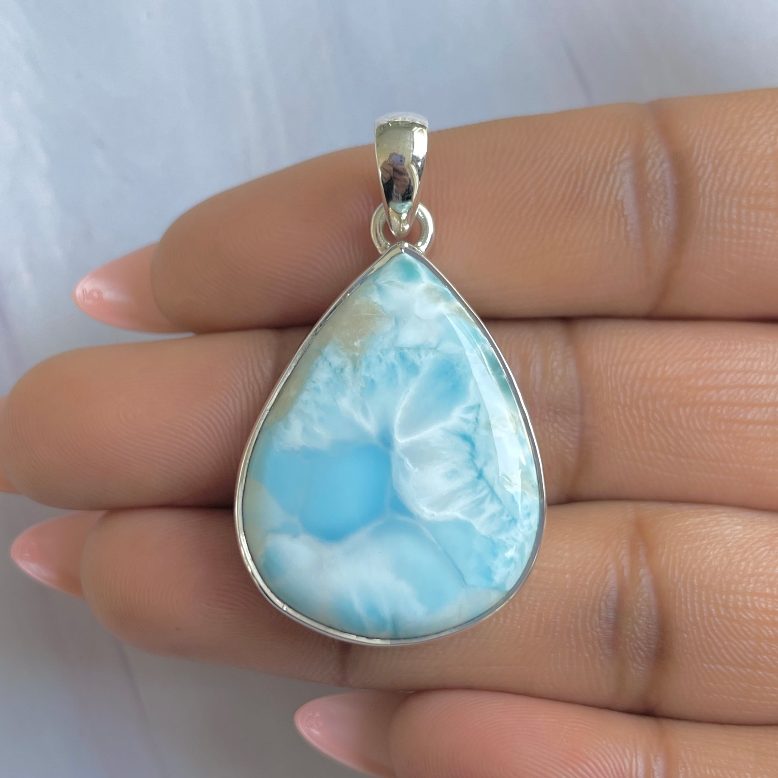 Larimar Pendant-(LAR-P-1805.)