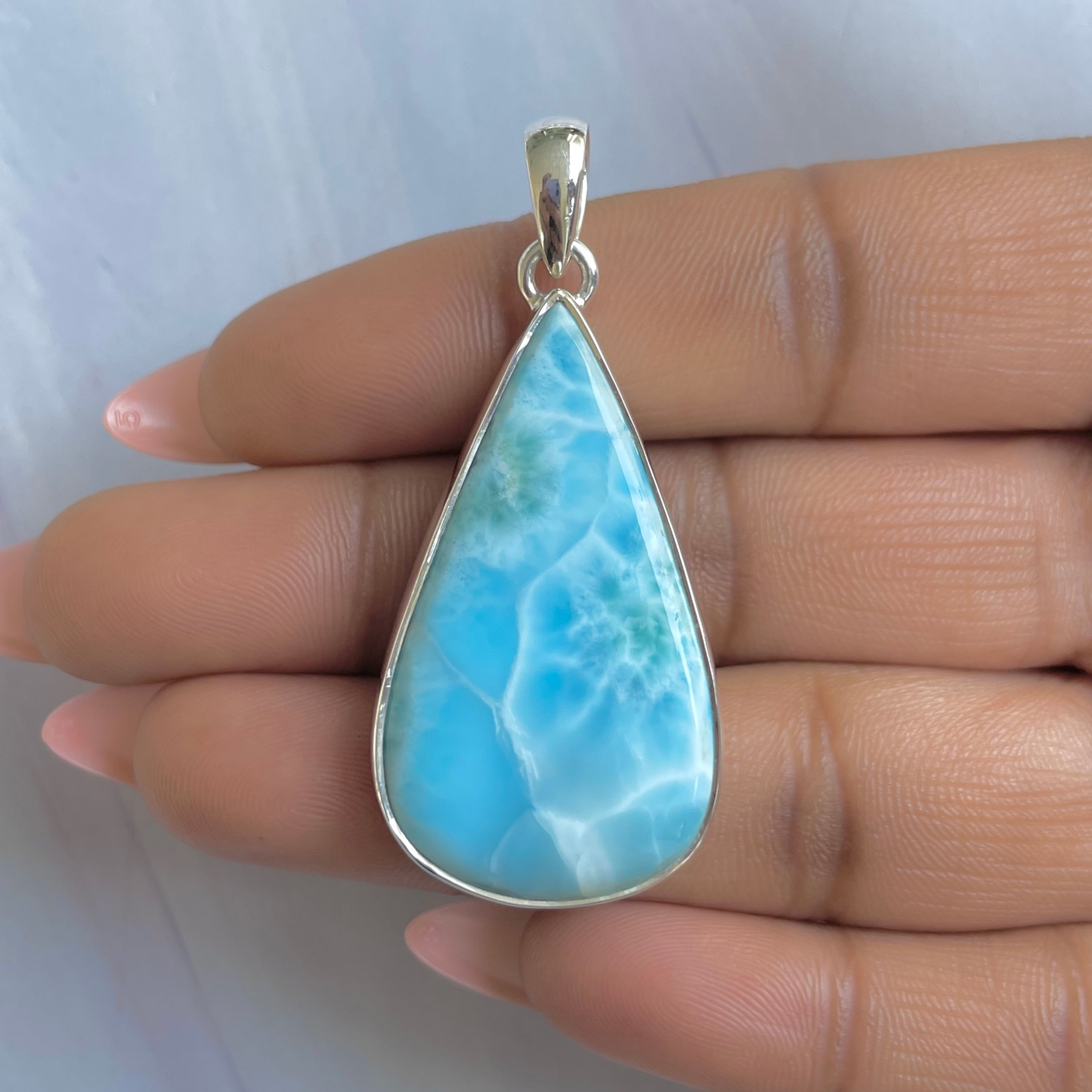 Larimar Pendant-(LAR-P-1806.)