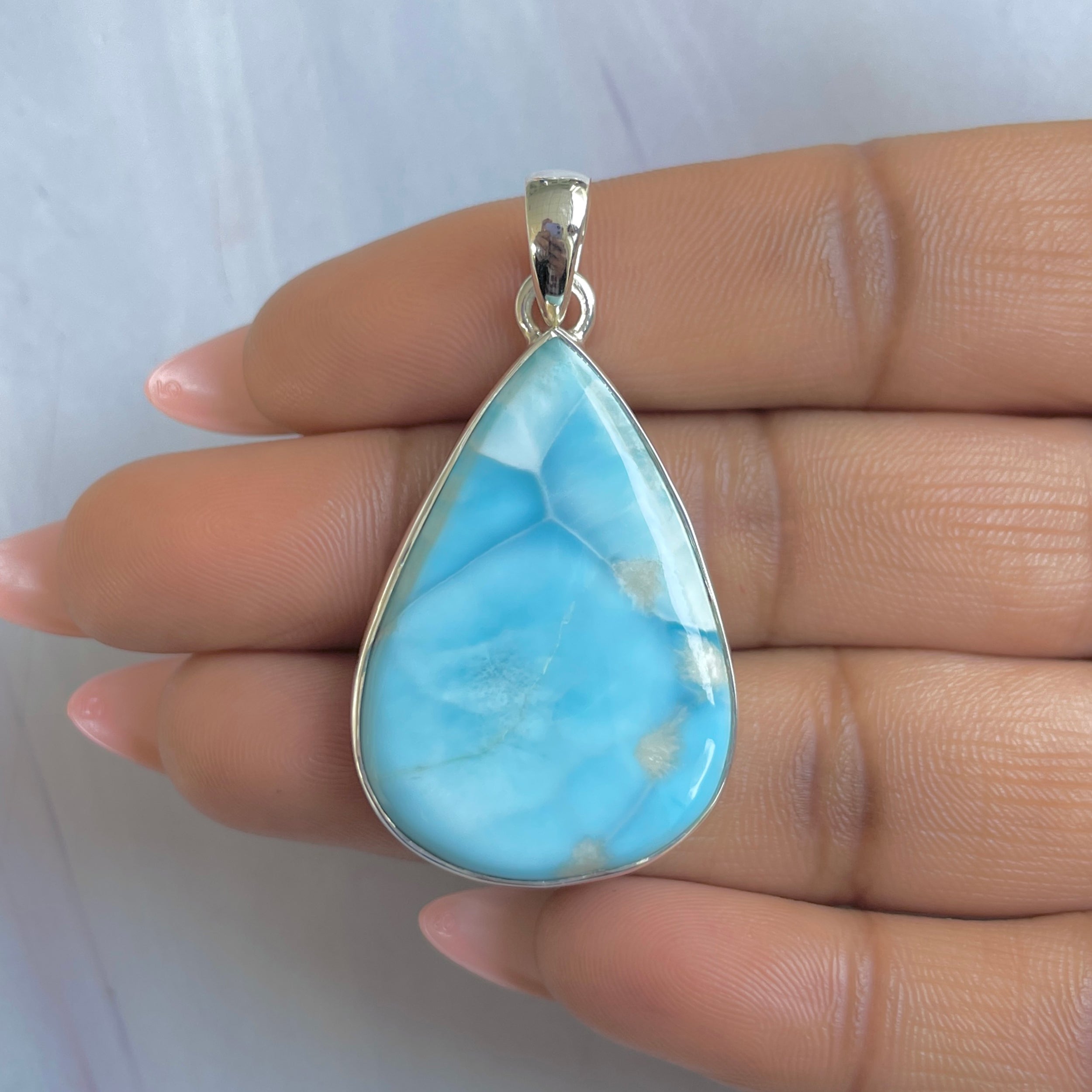Larimar Pendant-(LAR-P-1807.)