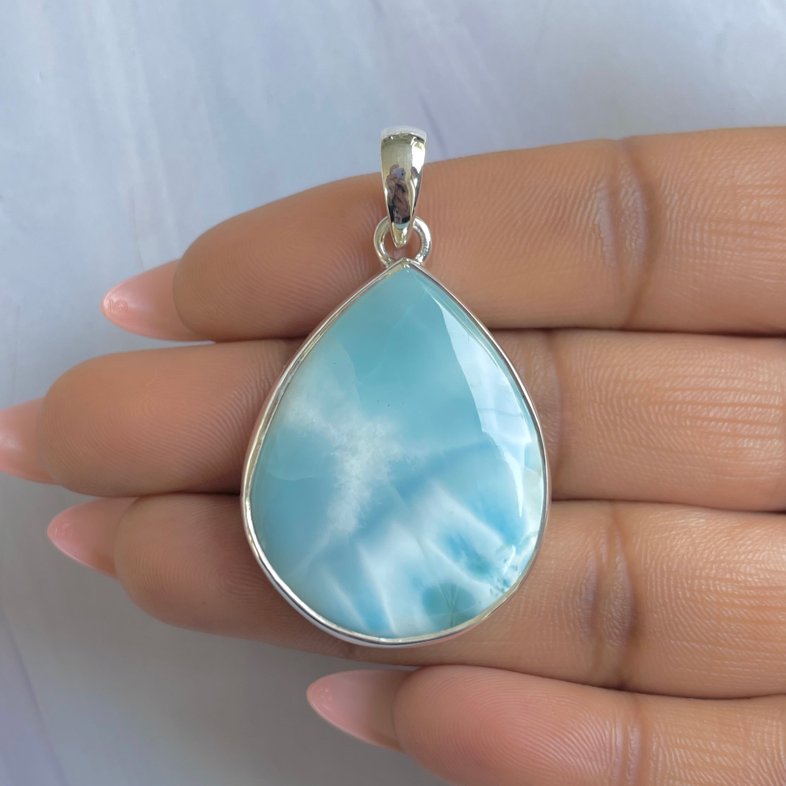 Larimar Pendant-(LAR-P-1808.)